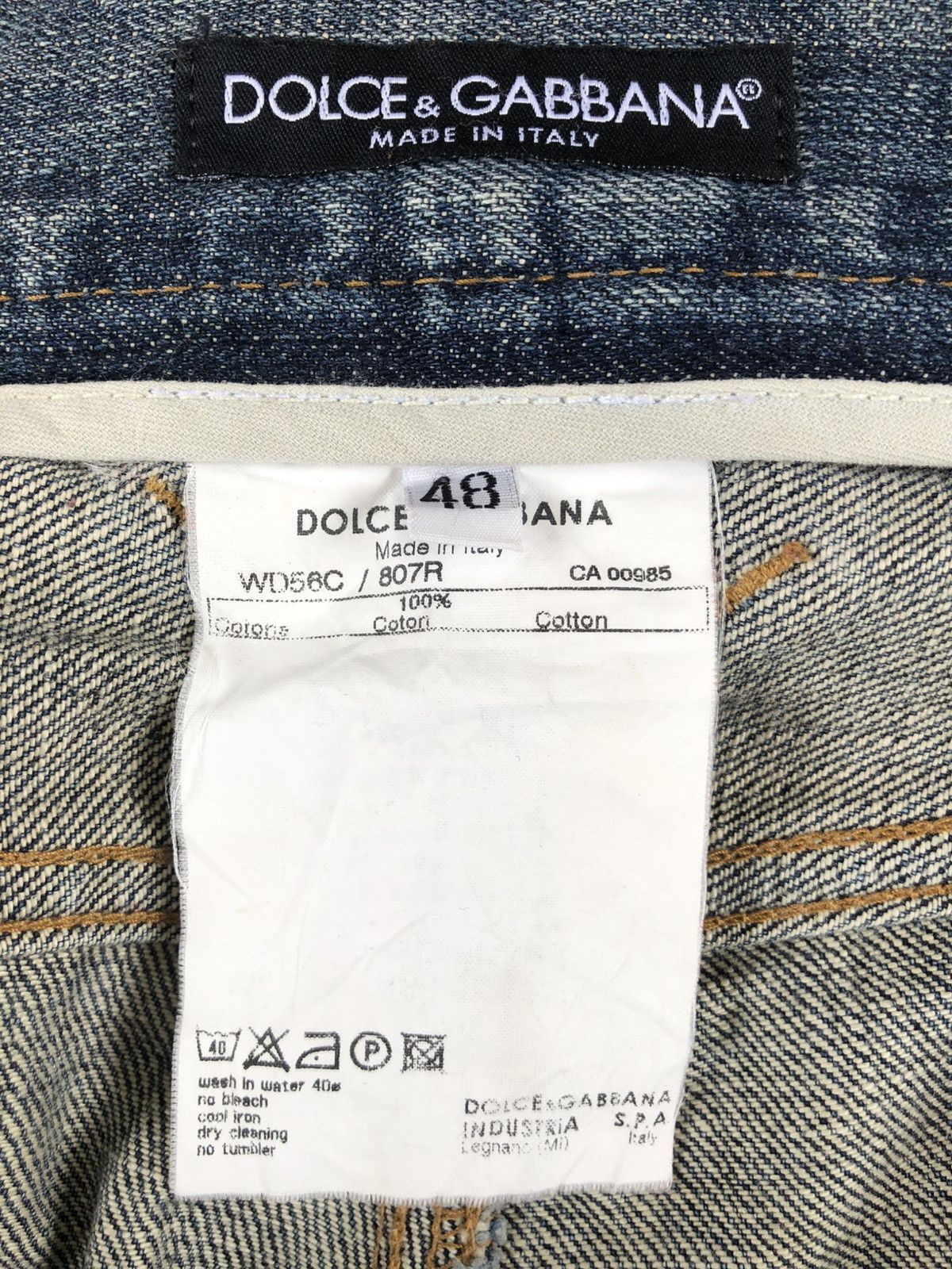 Dolce & Gabbana Dolce Gabbana Waxed Denim Wide Patchwork Size US 32 / EU 48 - 18 Thumbnail