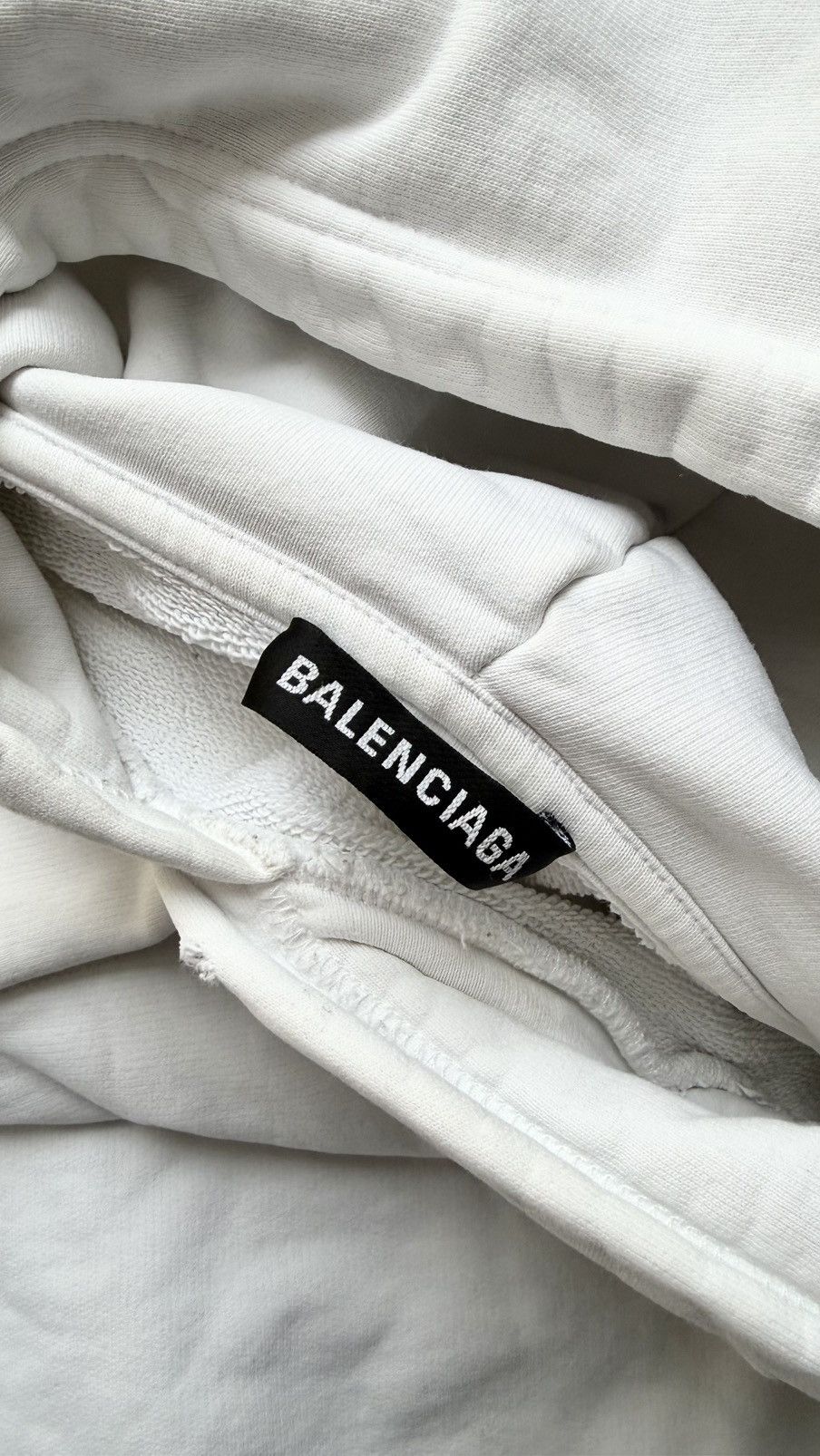 Balenciaga Balenciaga White Logo Hoodie S oversize Size US S / EU 44-46 / 1 - 12 Thumbnail