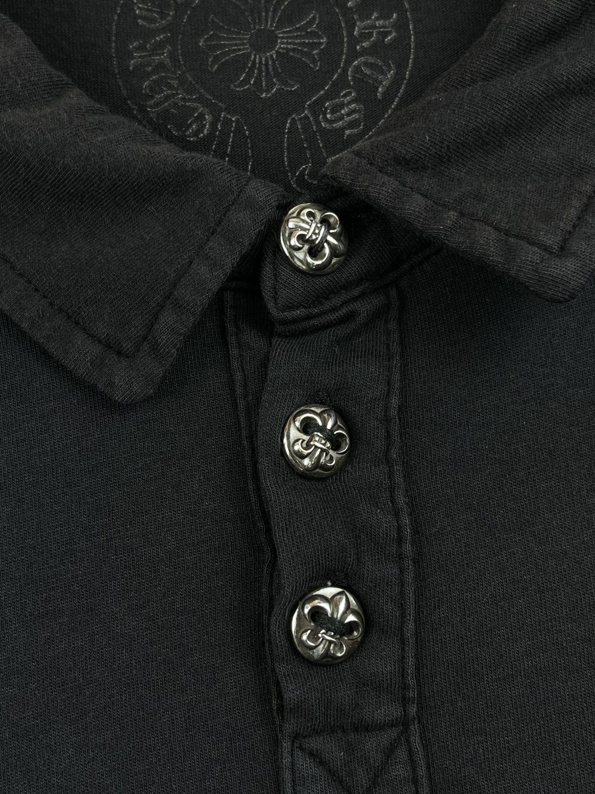 Chrome Hearts Chrome Hearts RS3 Triple Cross Silver Longsleeve Polo Shirt Size US L / EU 52-54 / 3 - 4 Thumbnail