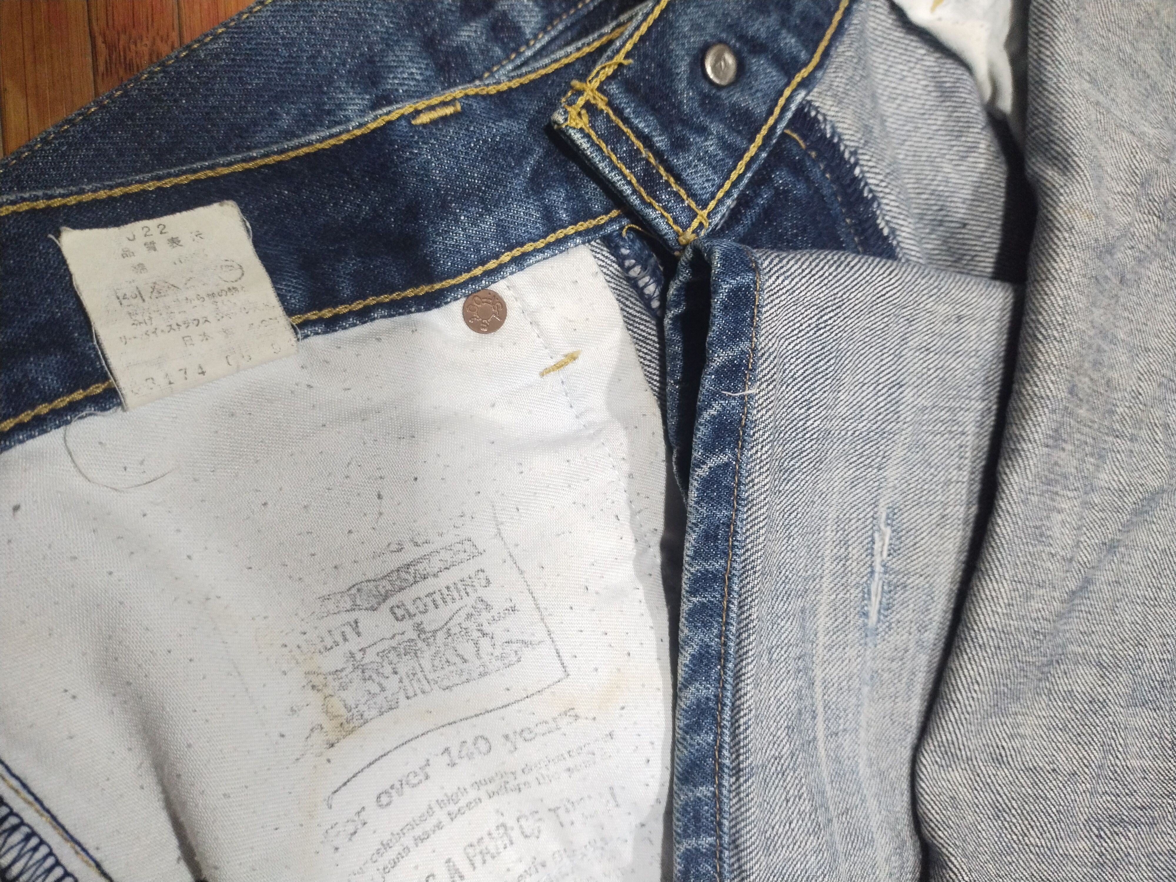 Vintage LEVIS 702 Big E "Japan" Sz 33"32" Size US 33 - 13 Thumbnail