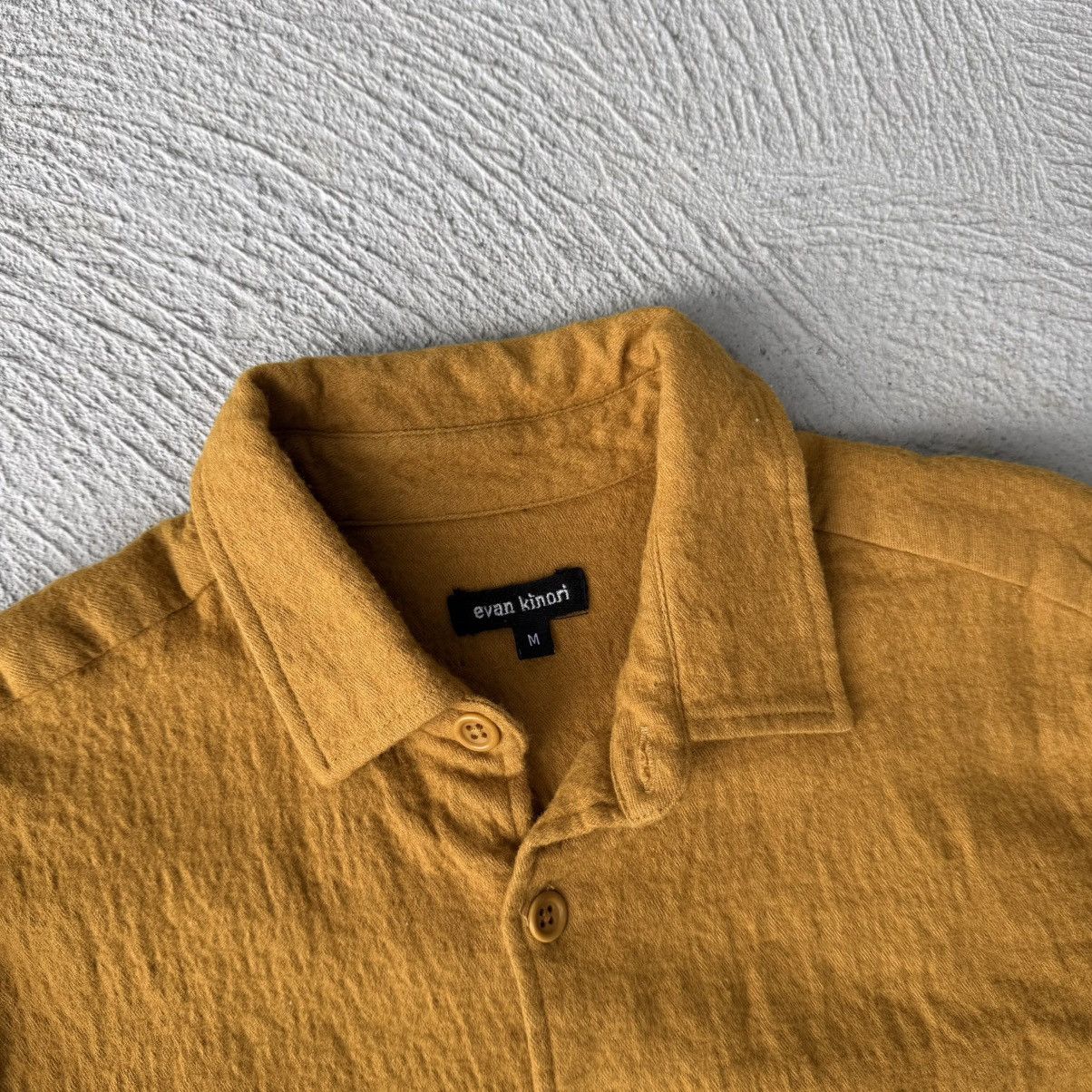 Evan Kinori Evan Kinori Two Pocket Shirt Mustard Size US M / EU 48-50 / 2 - 2 Thumbnail