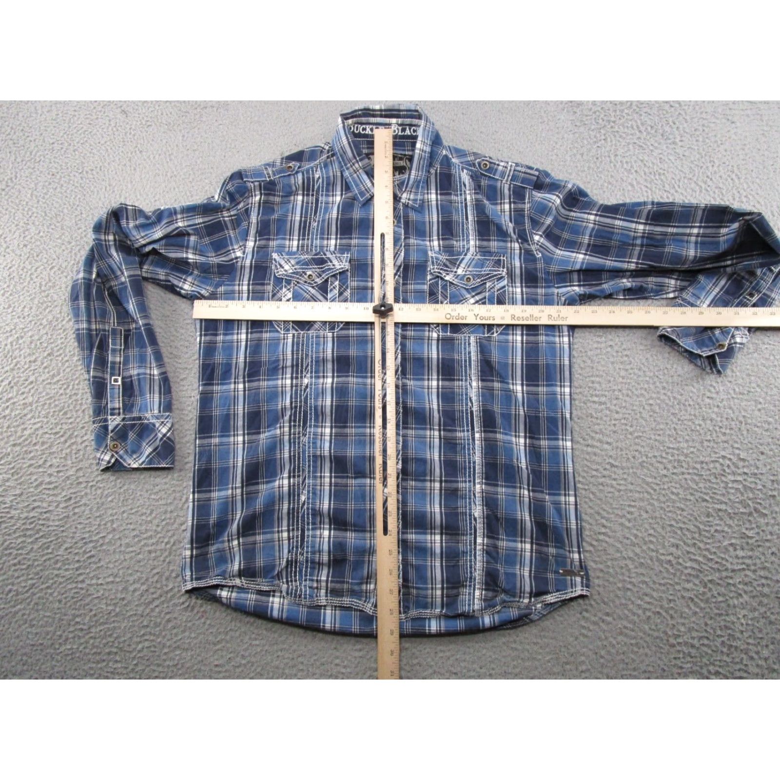 Buckle Black VINTAGE Buckle Black Shirt Mens L Slim Plaid Button-Up Size US L / EU 52-54 / 3 - 5 Thumbnail