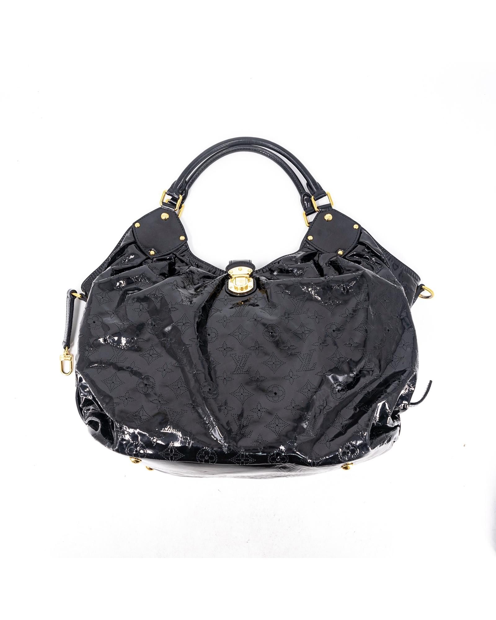 image of Louis Vuitton Black Vernis Monogram Surya Bag, Women's