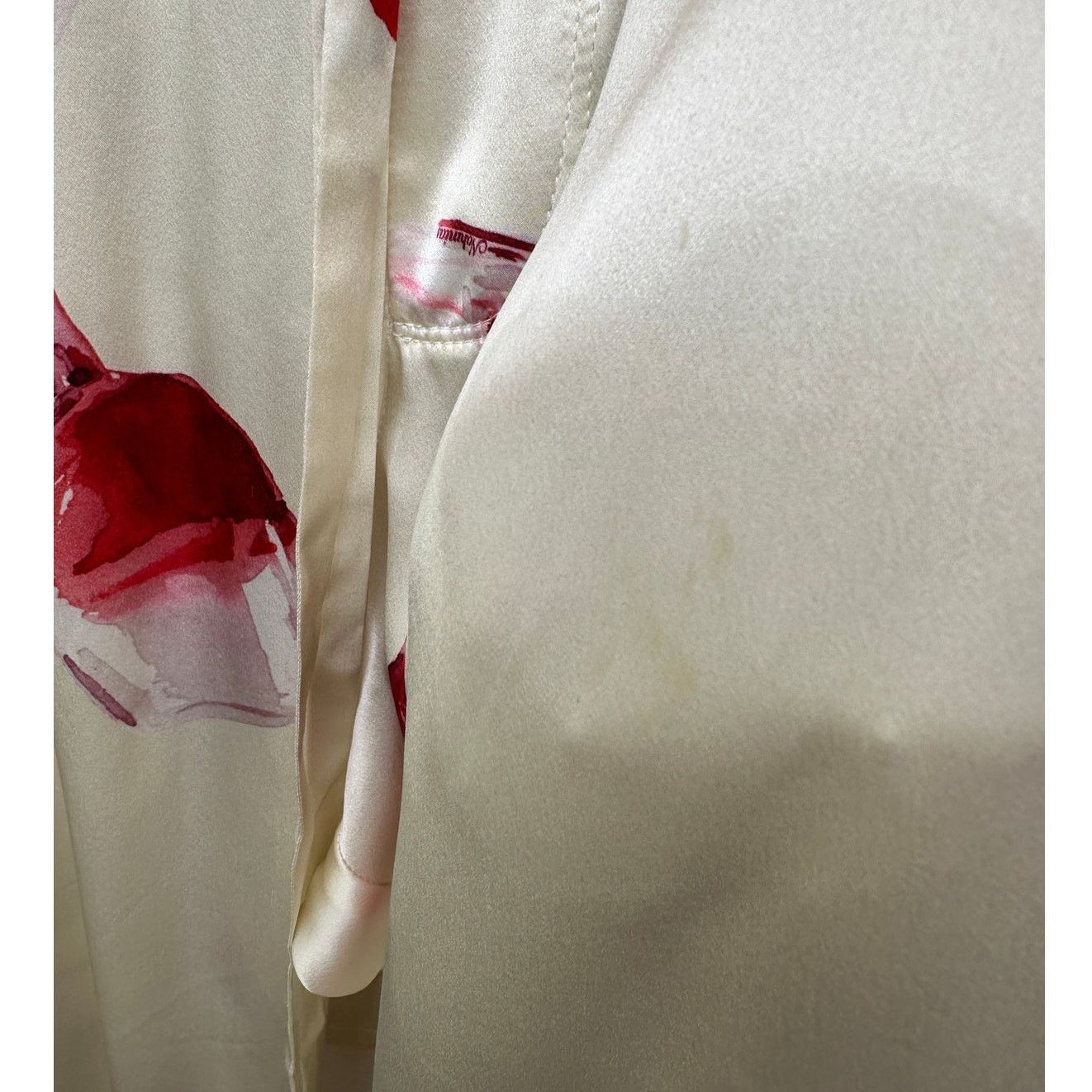 Nahmias Nahmias Silk Pajama Set Wine Glass Print Ivory Cream L Size L / US 10 / IT 46 - 13 Thumbnail
