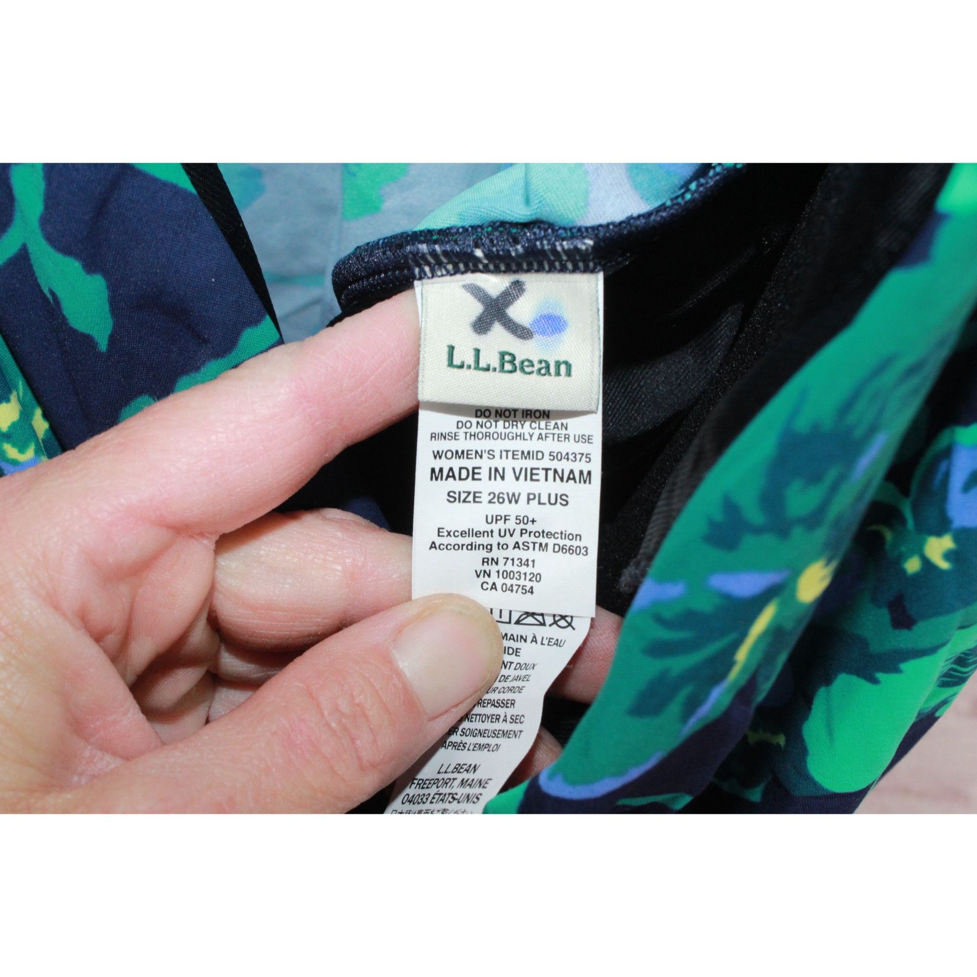 L.L. Bean LL Bean Women's Shaping Swimwear Tanksuit Floral Print Size 4XL / US 24-26 - 7 Thumbnail