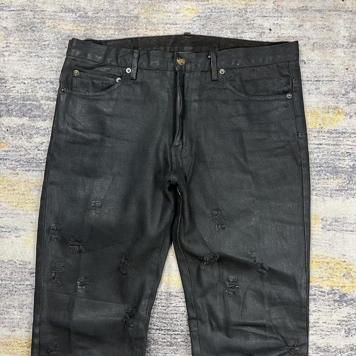 In The Attic In the attic distressed waxed denim pants Size US 32 / EU 48 - 3 Thumbnail