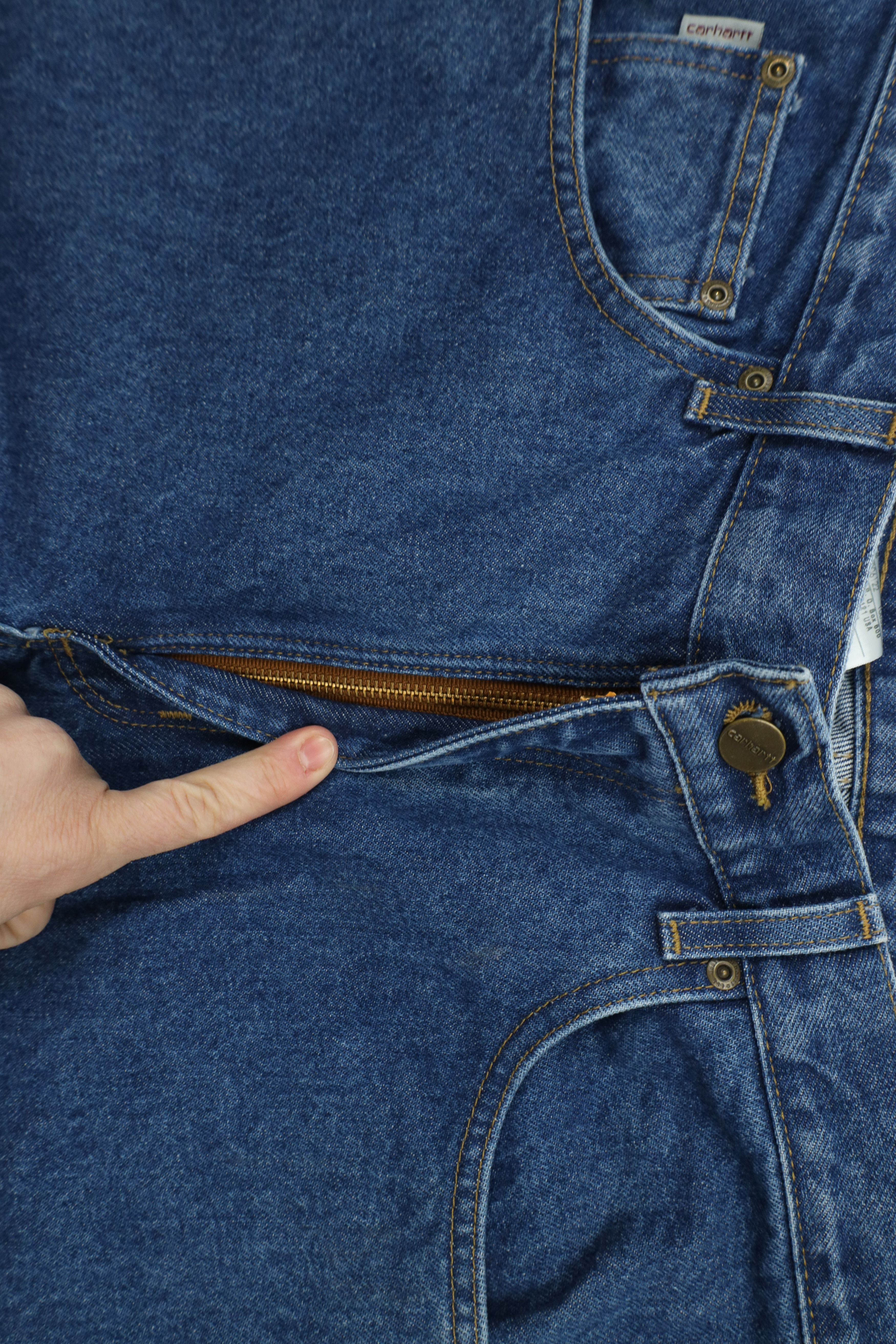 Carhartt × Vintage Vintage Y2K Carhartt Spell Out Relaxed Fit Wide Leg Jeans Size US 34 / EU 50 - 6 Thumbnail