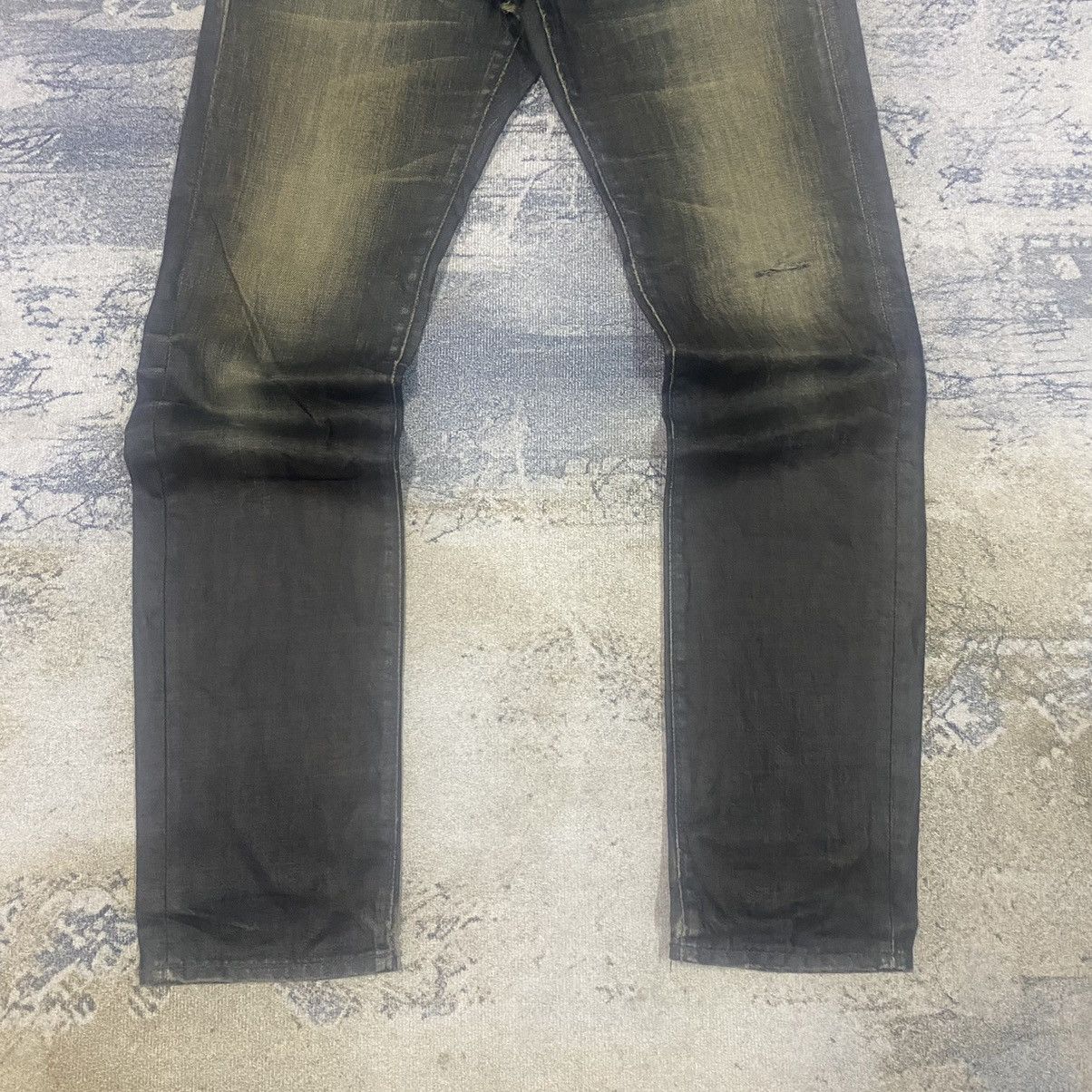 Japanese Brand Vintage Japan Back Number Black Label Mud Washed Denim Jeans Size US 32 / EU 48 - 5 Thumbnail
