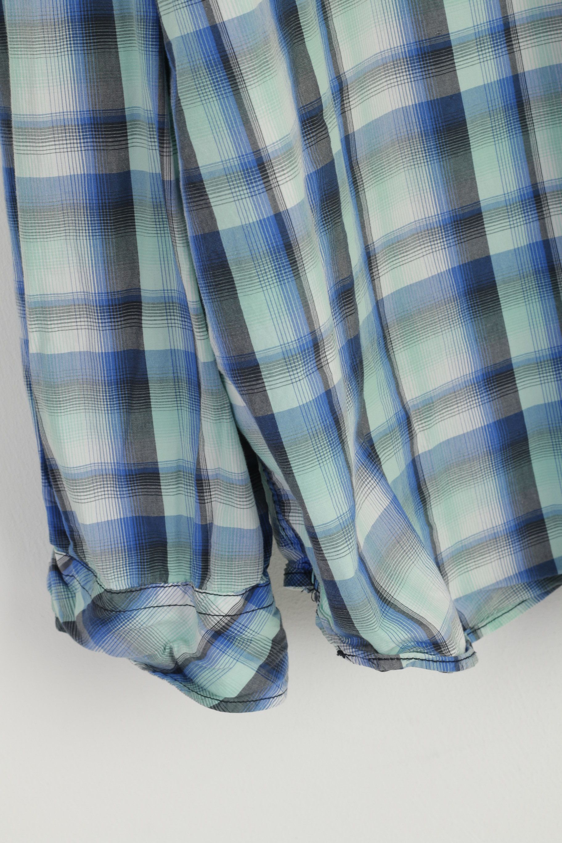Camp David Camp David Men XXL Casual Shirt Blue Check 7790 Size US XXL / EU 58 / 5 - 4 Thumbnail