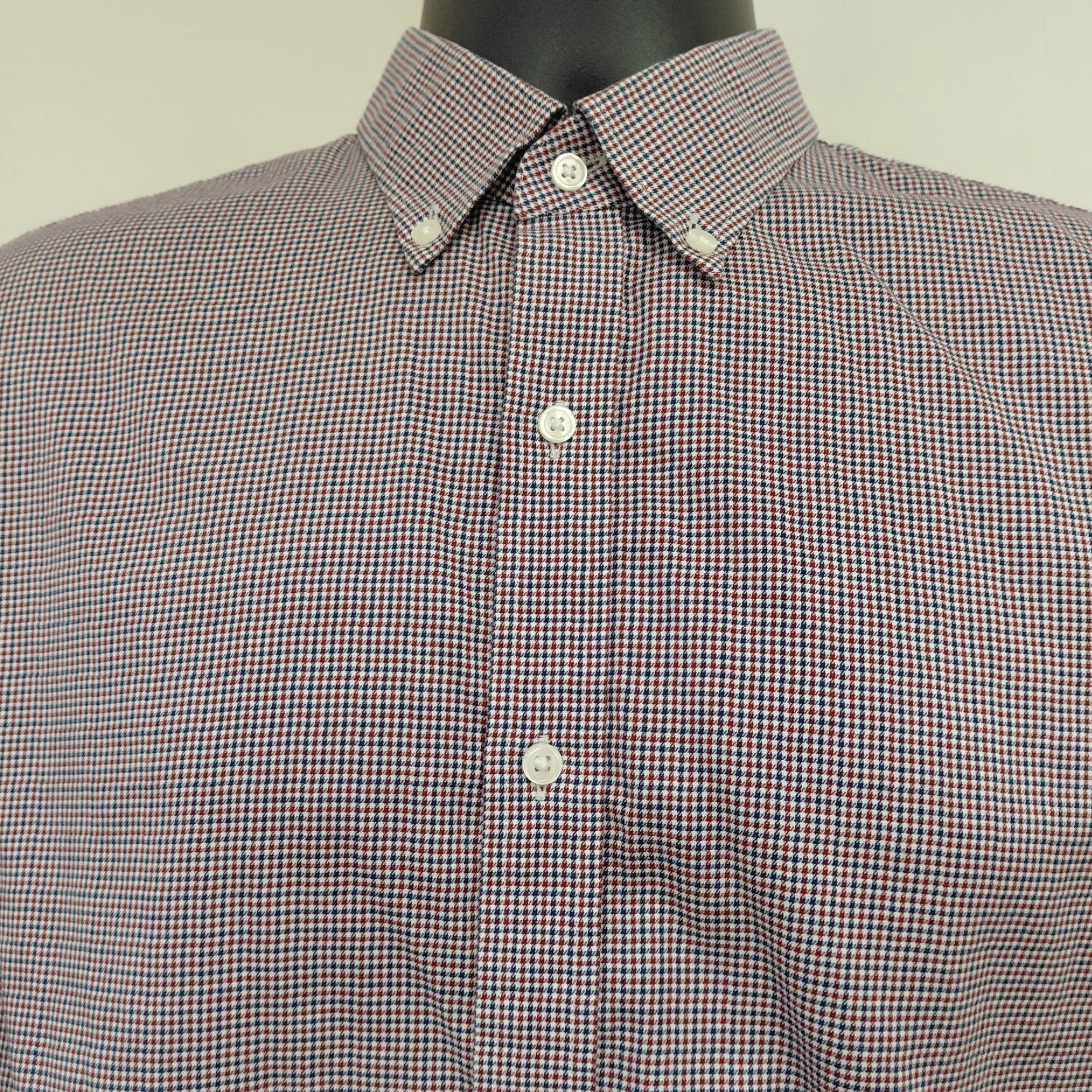 Uniqlo Uniqlo Shirt Men's M Red/Blue Check Slim Fit Button-Down Long Sleeve Size US M / EU 48-50 / 2 - 6 Thumbnail