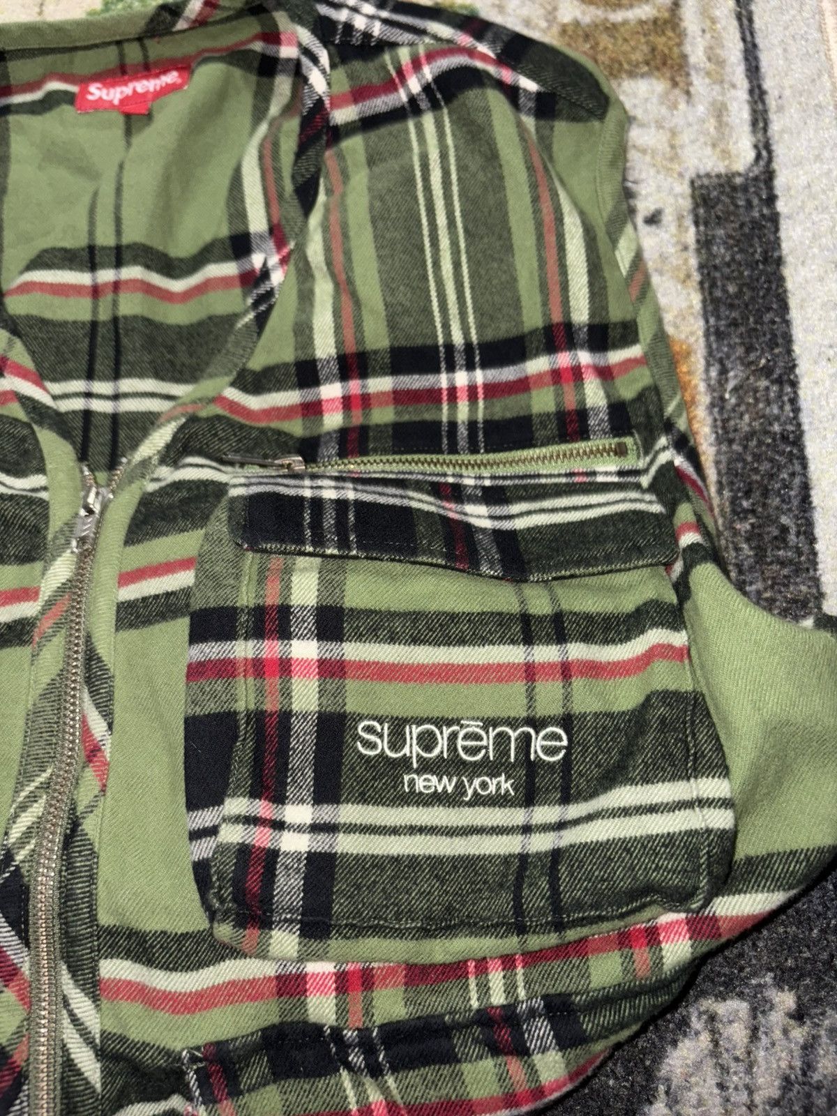 Supreme Supreme Tartan Flannel Cargo Vest Green Size US L / EU 52-54 / 3 - 3 Thumbnail