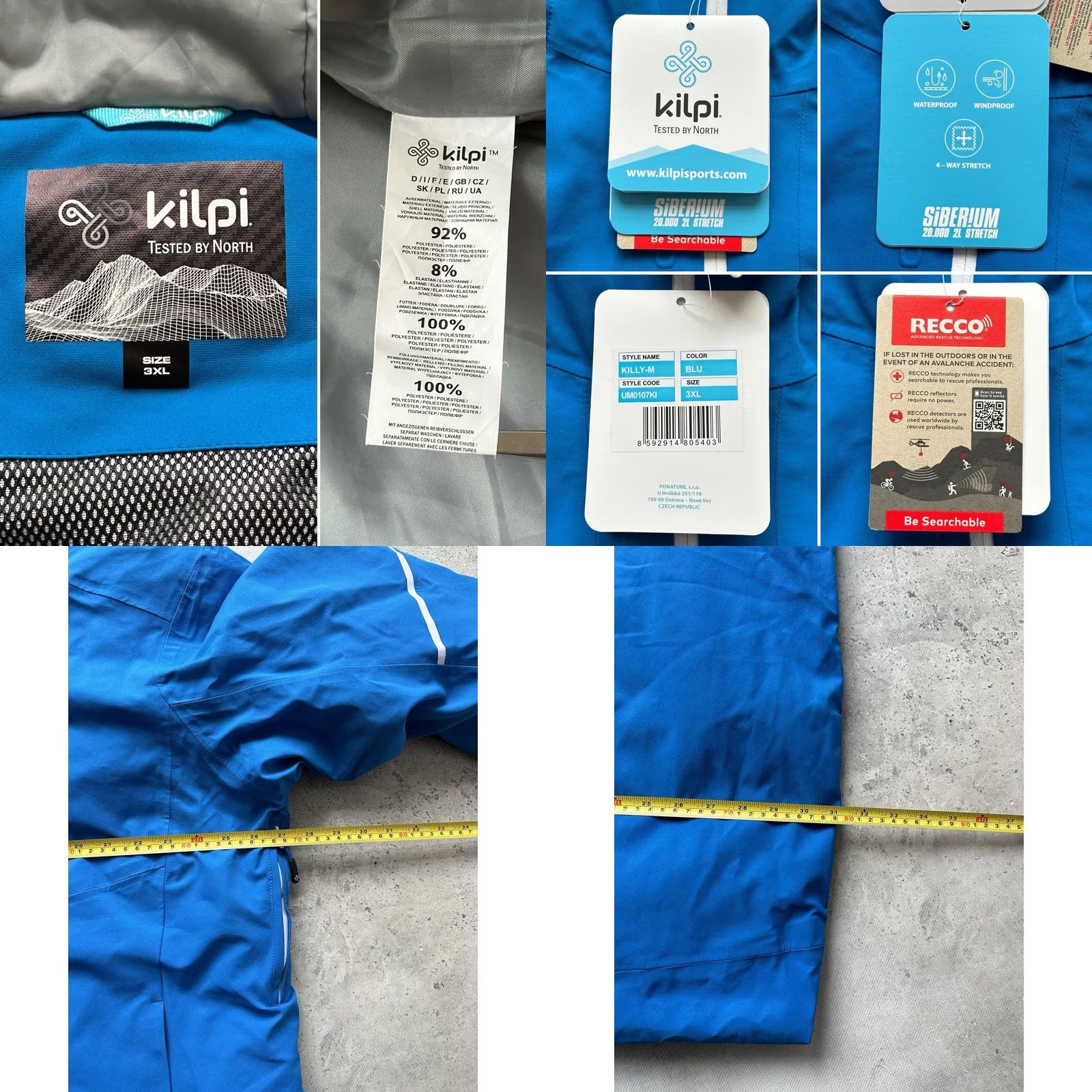 Vintage KILPI KILLY-M SKI JACKET BLUE MEN'S 3XL Jacket Men 3XL Blue Ski HOODED Full Zip Size US XXL / EU 58 / 5 - 9 Thumbnail