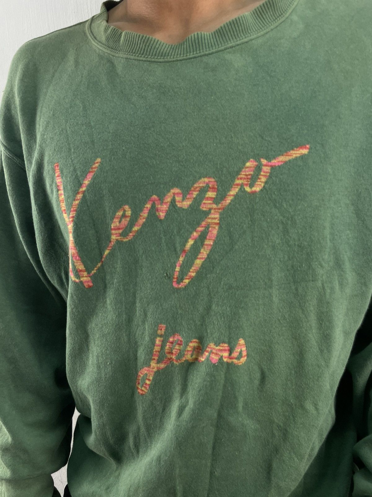Kenzo × Vintage Vintage Kenzo Jeans Sweatshirt Crewneck Size US L / EU 52-54 / 3 - 4 Thumbnail