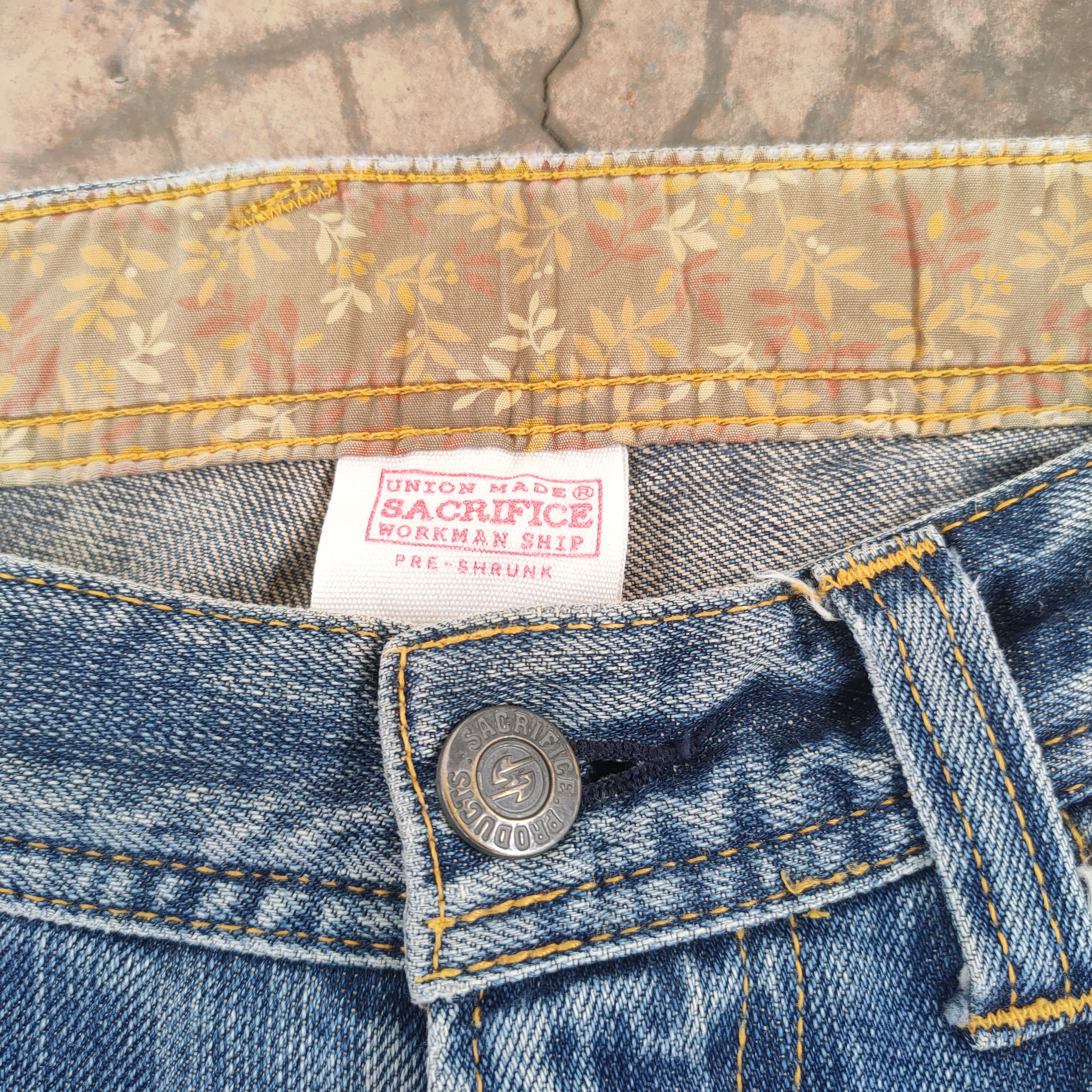 Japanese Brand # VINTAGE JAPANESE FADED DISTRESSED JEAN DENIM PANTS Size US 34 / EU 50 - 5 Thumbnail