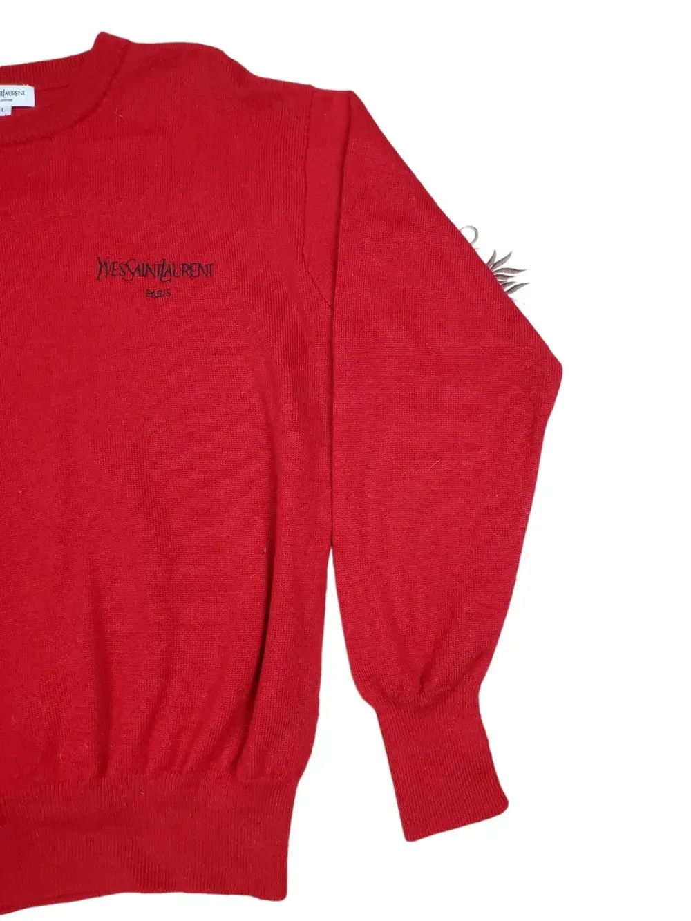 Vintage × Yves Saint Laurent Yves Saint Laurent Red Knitwear Size US L / EU 52-54 / 3 - 5 Thumbnail