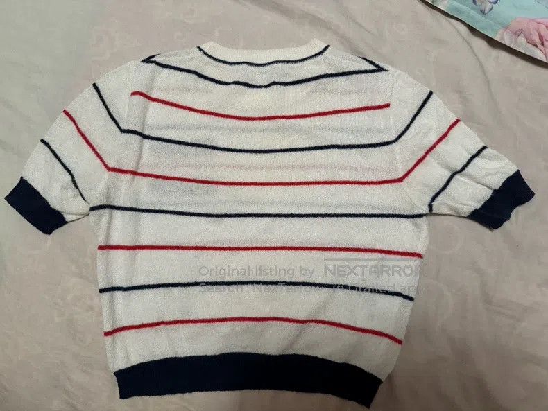 Miu Miu Miu Miu Size s Striped knitted short sleeve Size S / US 4 / IT 40 - 3 Thumbnail