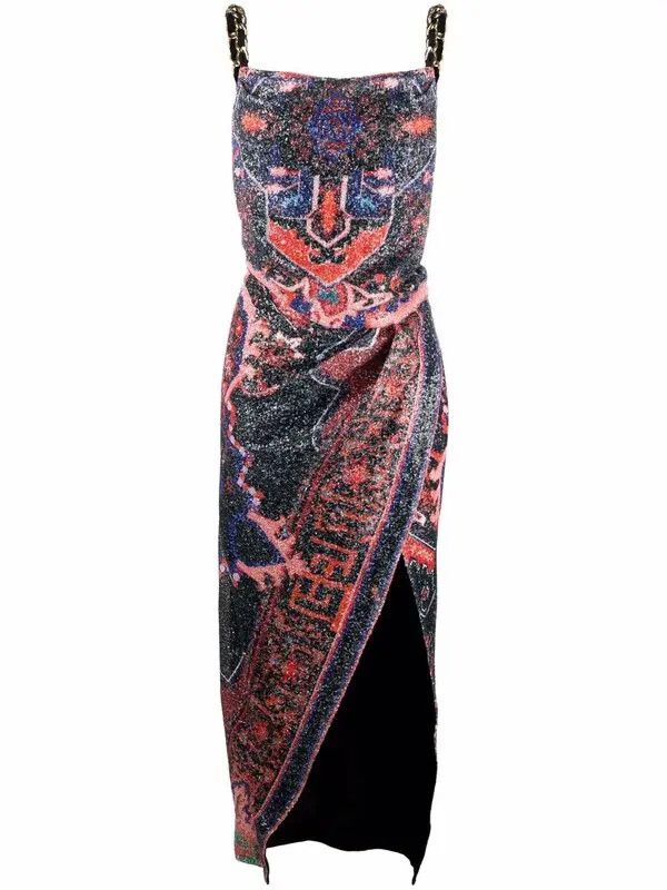 Balmain o1y0525 Maxi Dress in Multicolor Size XS / US 0-2 / IT 36-38 - 1 Thumbnail