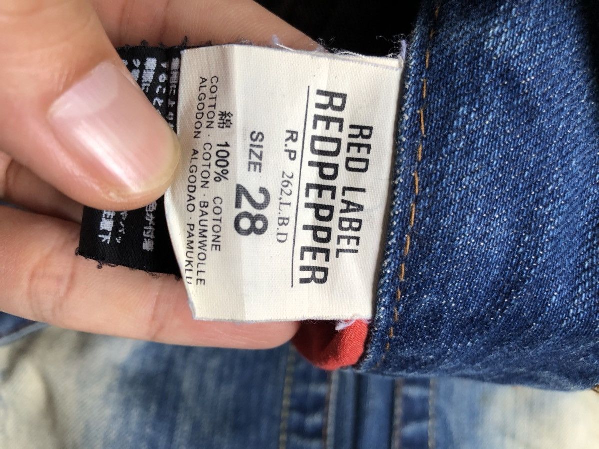 Japanese Brand Red Pepper wide leg flared blue wash denim pants Size US 32 / EU 48 - 15 Thumbnail