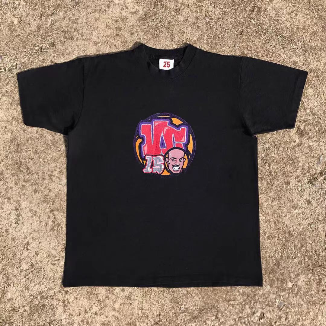 Vintage Black street retro basketball print t-shirt Size US M / EU 48-50 / 2 - 2 Thumbnail