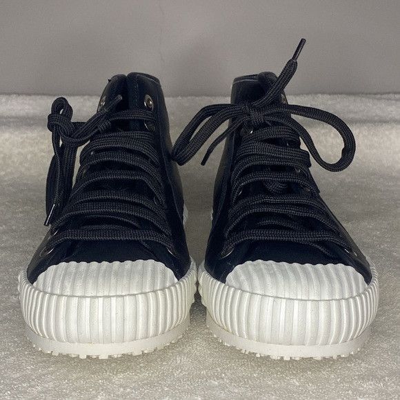 Jimmy Choo Jimmy Choo Black Leather High Top Sneakers (EUR 41 / US 8) Size US 8 / EU 41 - 2 Thumbnail