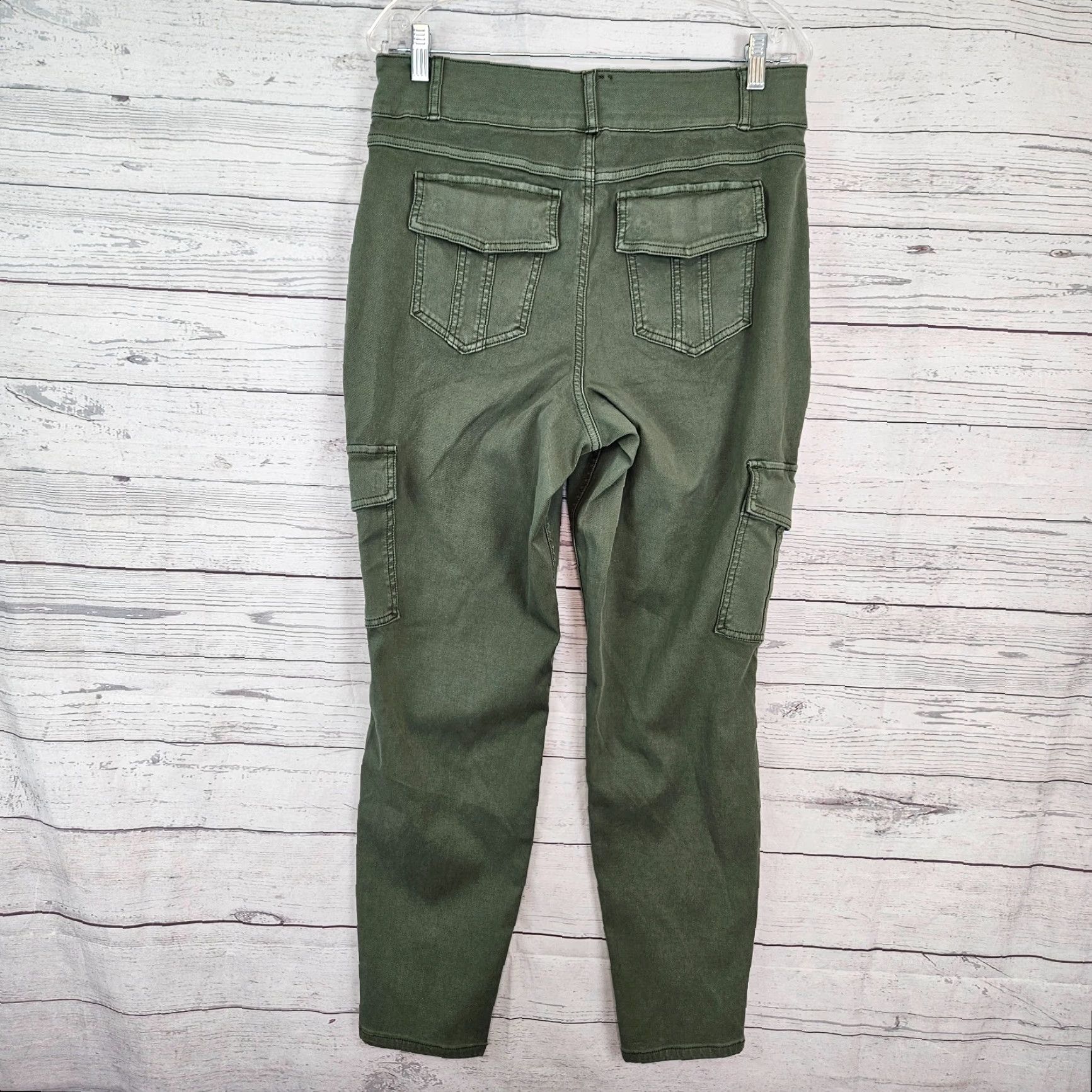 Spanx Spanx Womens Stretch Twill Ankle Cargo Pants 1X Green High Rise Size 40" / US 18 - 3 Thumbnail