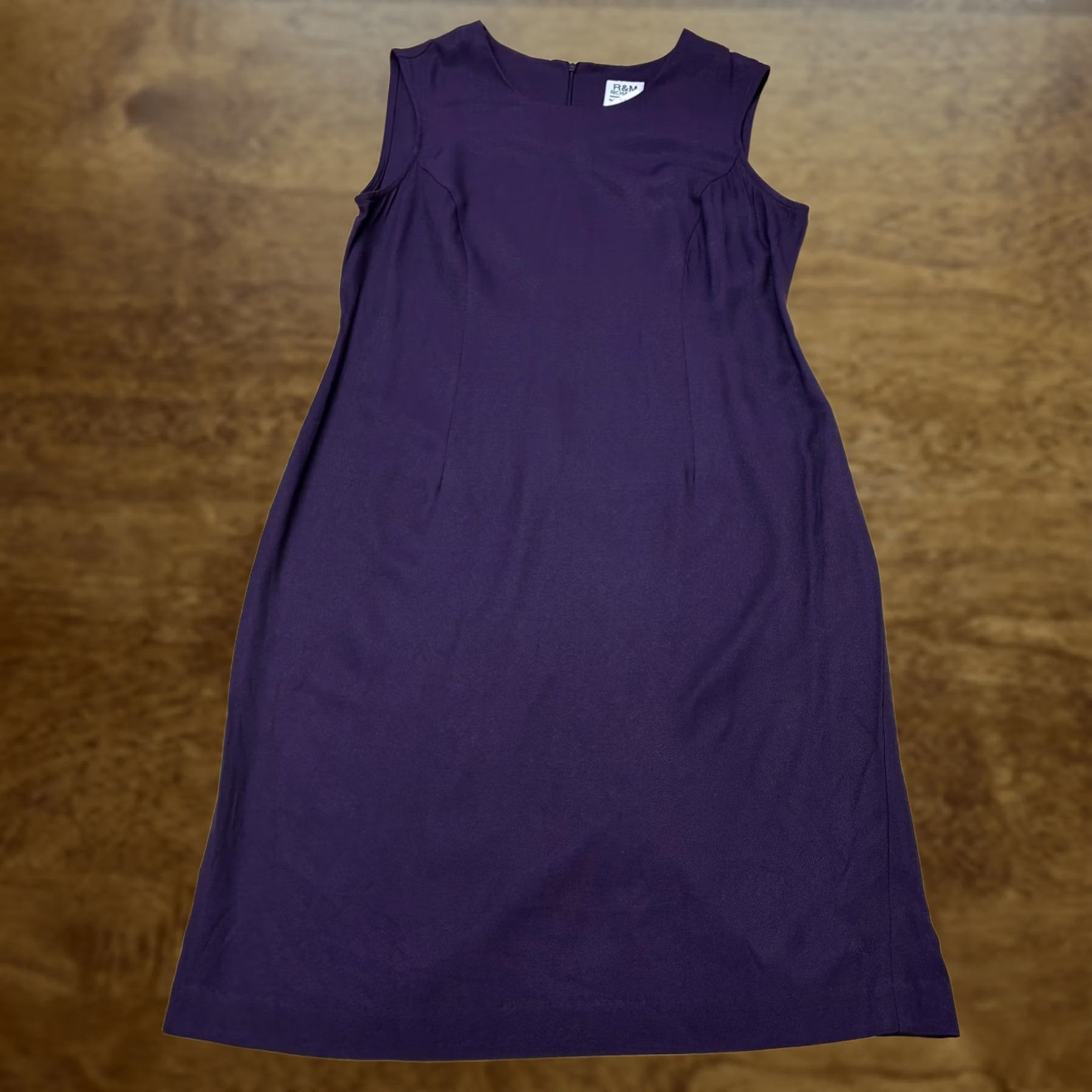 Vintage VINTAGE R&M Richards Dress Womens 12 Purple Sleeveless Scoop Neck Sheath Knee Size XL / US 12-14 / IT 48-50 - 1 Thumbnail