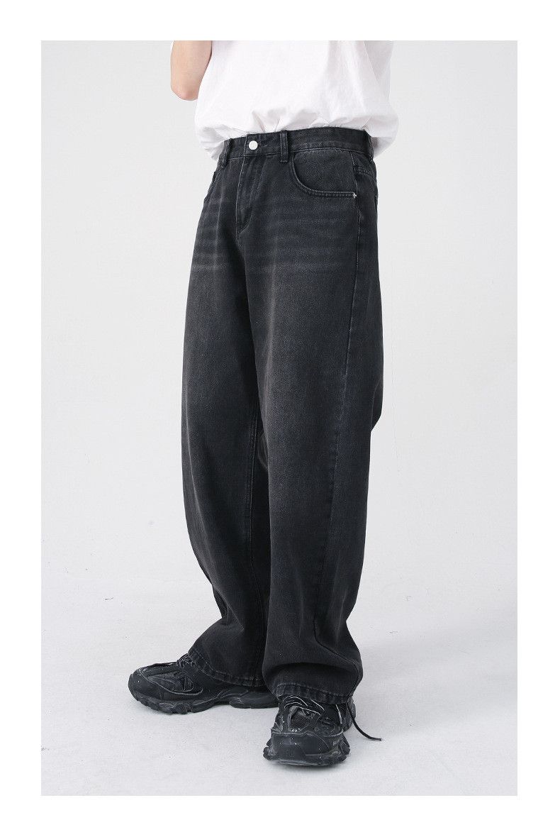 Jean Japanese retro loose straight black wide-leg jeans for men Size US 32 / EU 48 - 2 Thumbnail