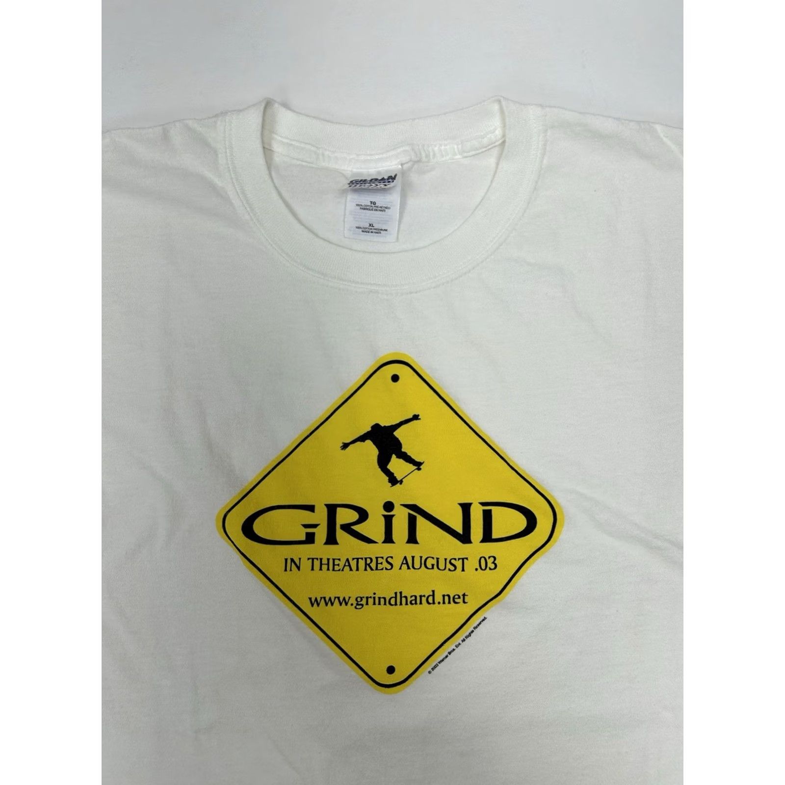 Gildan VINTAGE Grind Movie 2003 Skate Skateboarding Promo Tee XL White Size US XL / EU 56 / 4 - 3 Thumbnail