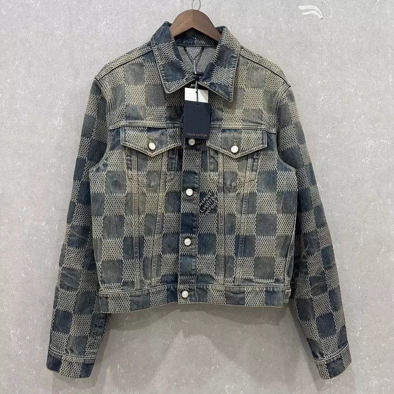 Louis Vuitton Louis Vuitton Checkerboard Denim Jacket Brand New Size US L / EU 52-54 / 3 - 1 Thumbnail