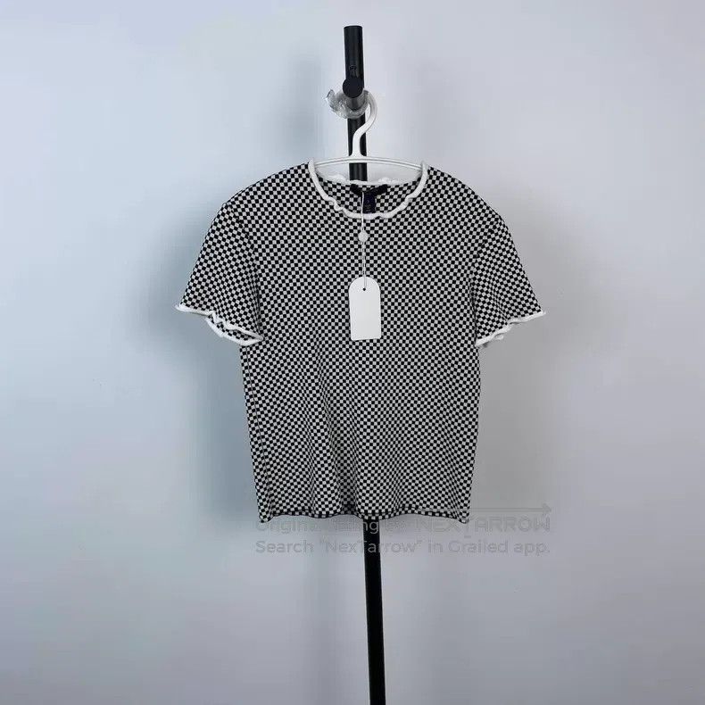 Louis Vuitton Louis Vuitton Knitted checkerboard short sleeve Size S / US 4 / IT 40 - 1 Thumbnail