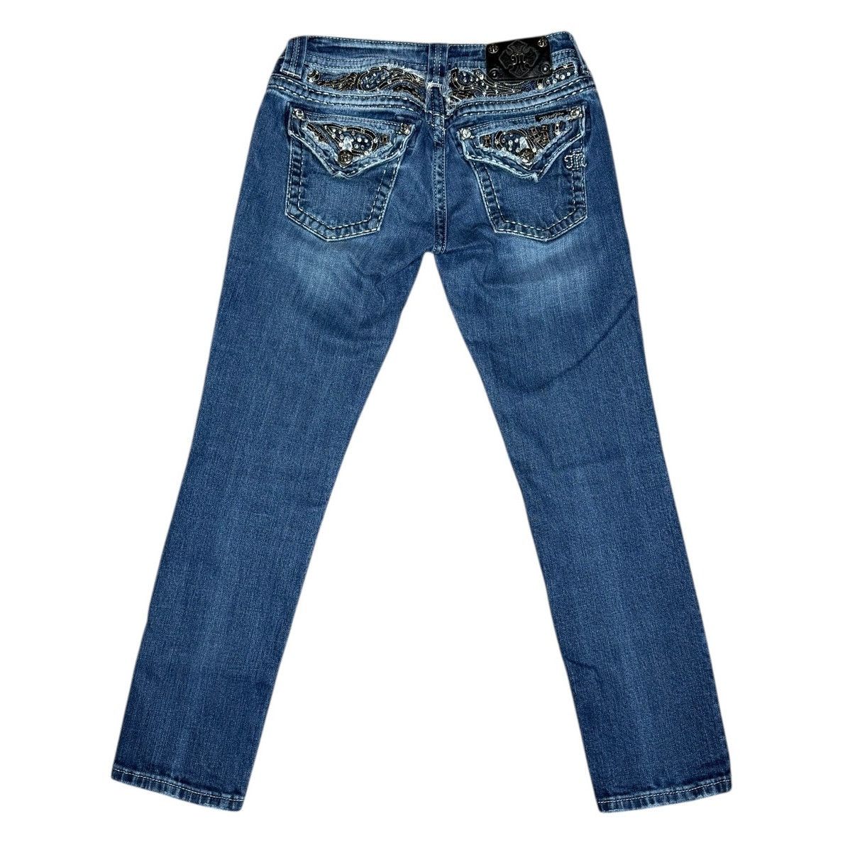 Miss Me × Vintage Vintage Y2k Miss Me Rhinestones Skinny Denim Jeans Size 29 Size 29" - 2 Thumbnail