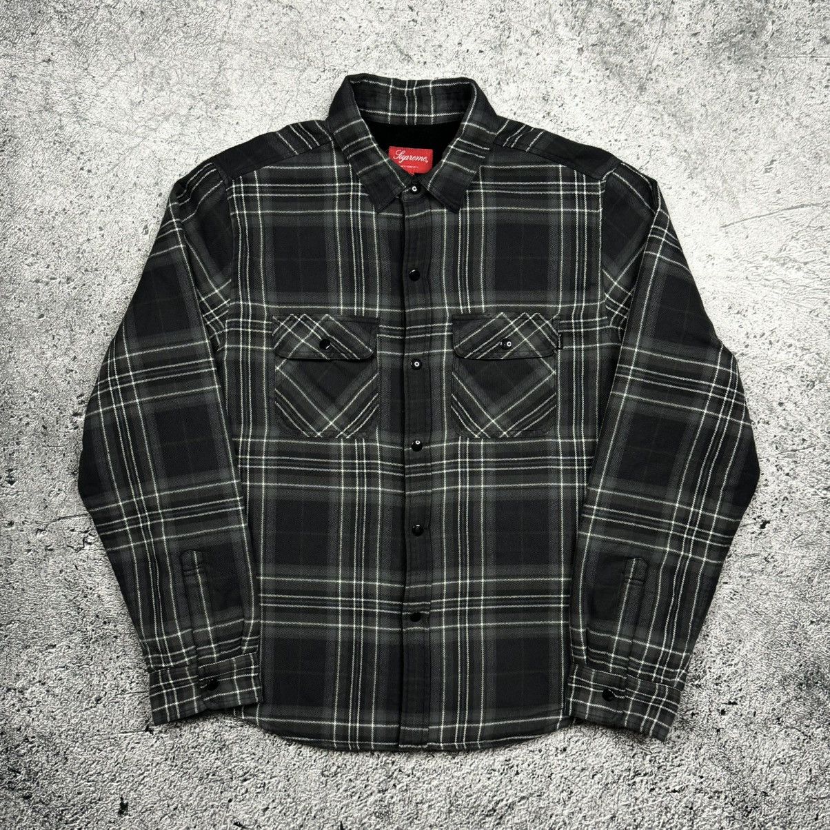 Supreme Shadow Plaid Flannel Red Shirt ネルシャツ