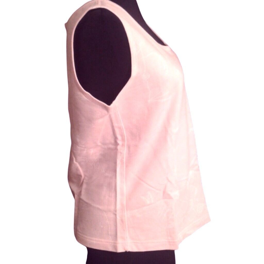 Chicos Spa By Chicos Size 0 Small 4 Tank Top Pink Cotton Sleeveless Size S / US 4 / IT 40 - 2 Thumbnail