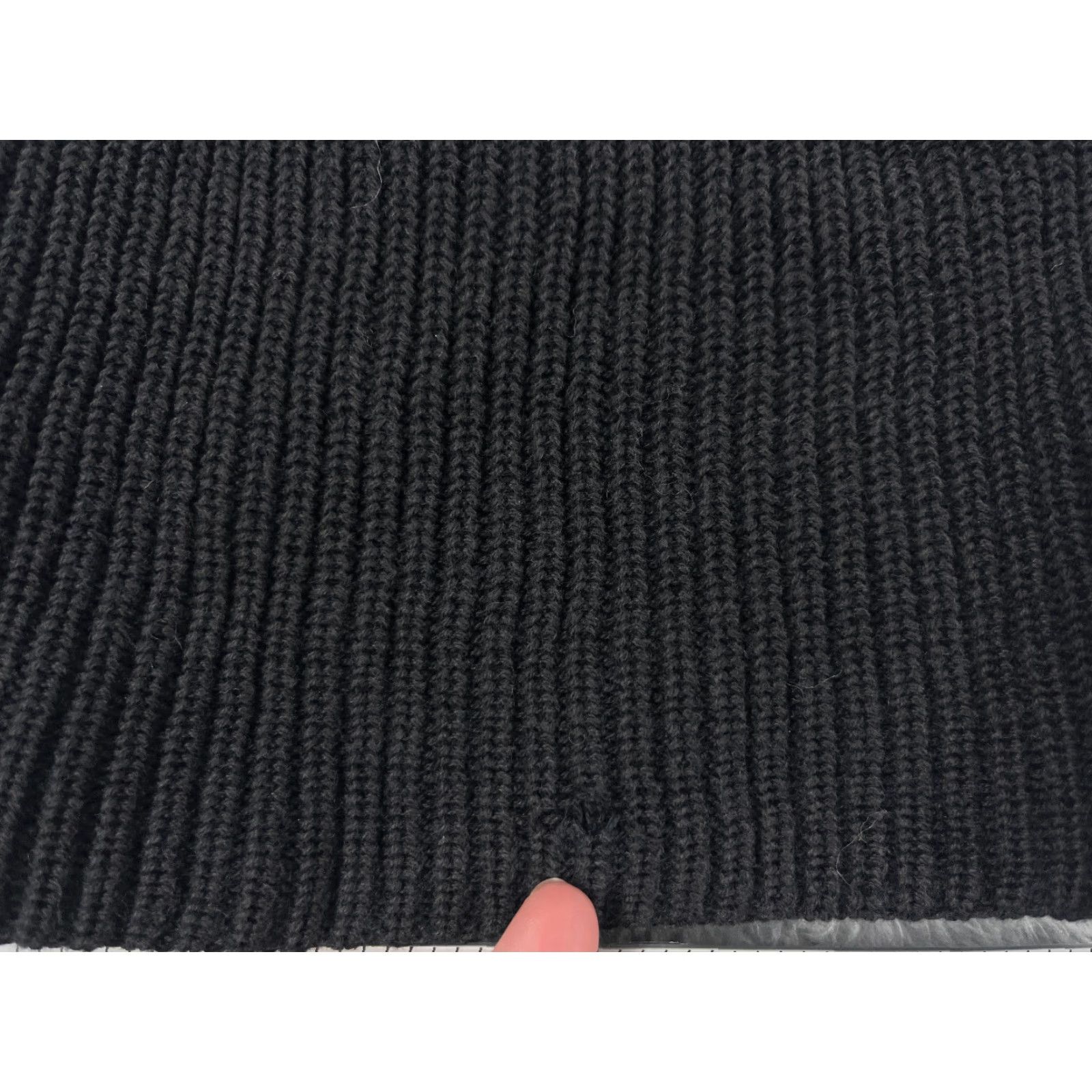 Vintage Black Acrylic Double Knitted Beanie Toque - Adult One Size - Lightweight Winter Ski Hat - Unisex Outdoor Casual Size ONE SIZE - 2 Thumbnail