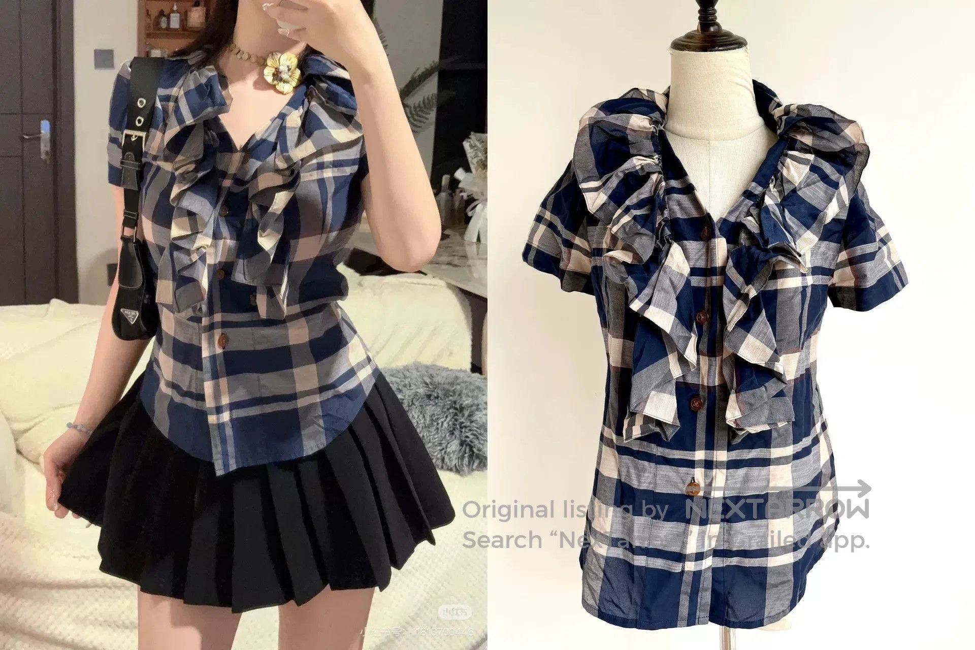 Vivienne Westwood vivienne westwood blue plaid frill shirt. Size M / US 6-8 / IT 42-44 - 1 Thumbnail
