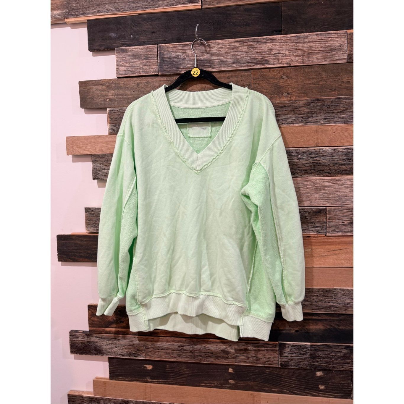 ABLE Aerie oversized relaxed fit v-neck sweatshirt sz XS Size XS / US 0-2 / IT 36-38 - 1 Thumbnail