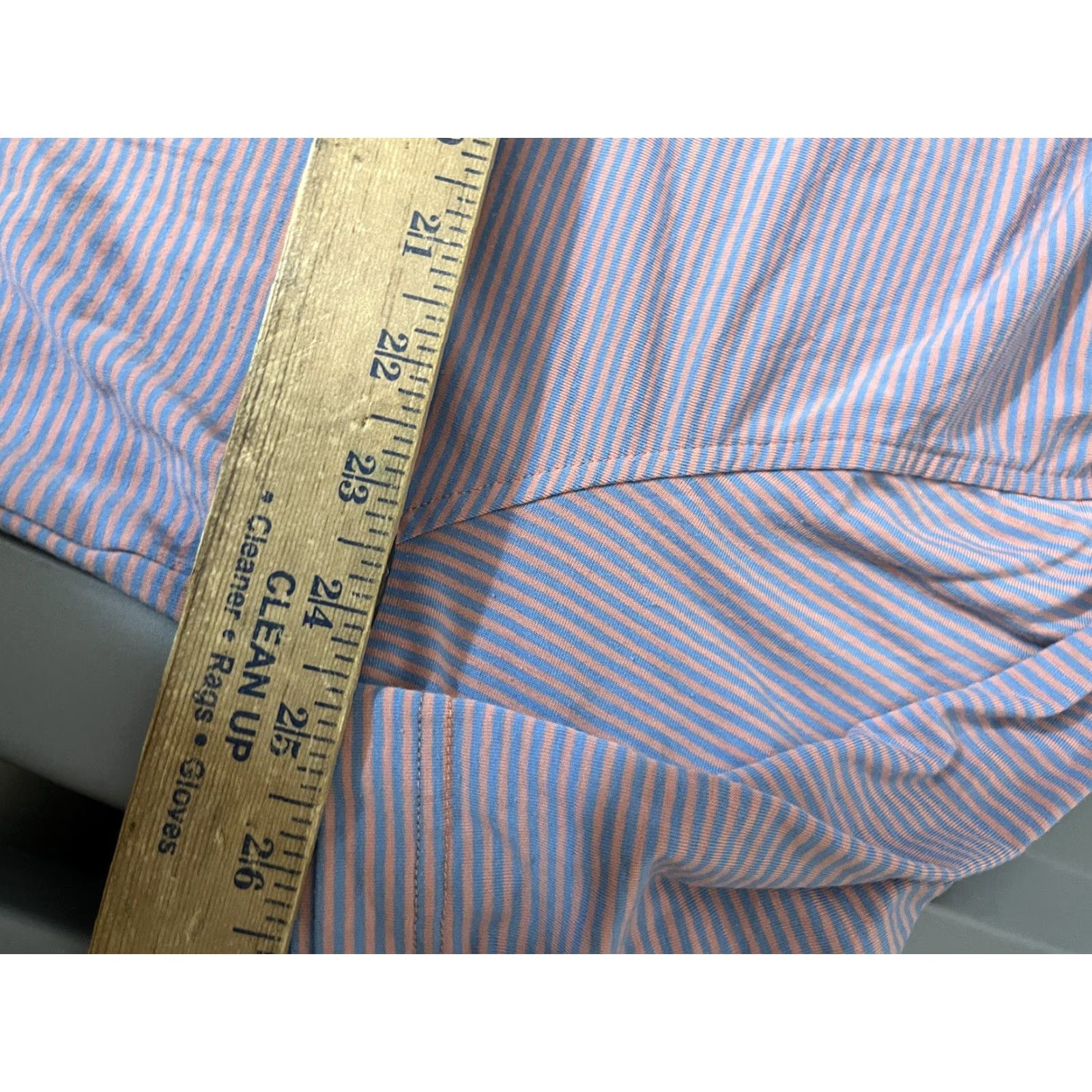 Peter Millar Peter Millar Shirt Adult XL Pink blue Stri Pima Cotton Seaside Wash Short Sleeve Mens Size US XL / EU 56 / 4 - 5 Thumbnail