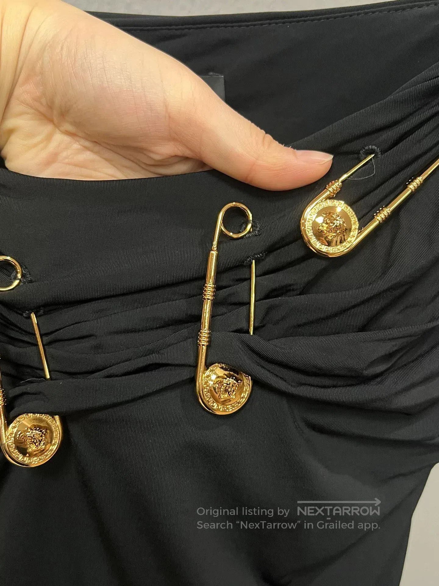Versace Versace Black Safety Pin Strapless Dress. Size S / US 4 / IT 40 - 3 Thumbnail