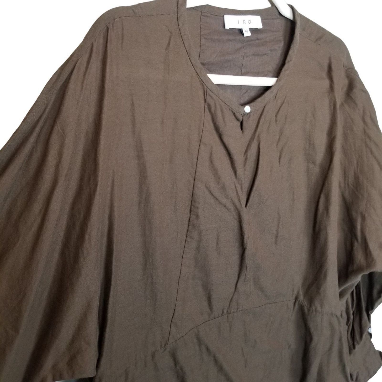 Iro IRO Womens Chocolate Brown Lagenlook Tunic Sz 40 (8) Coastal Size M / US 6-8 / IT 42-44 - 6 Thumbnail