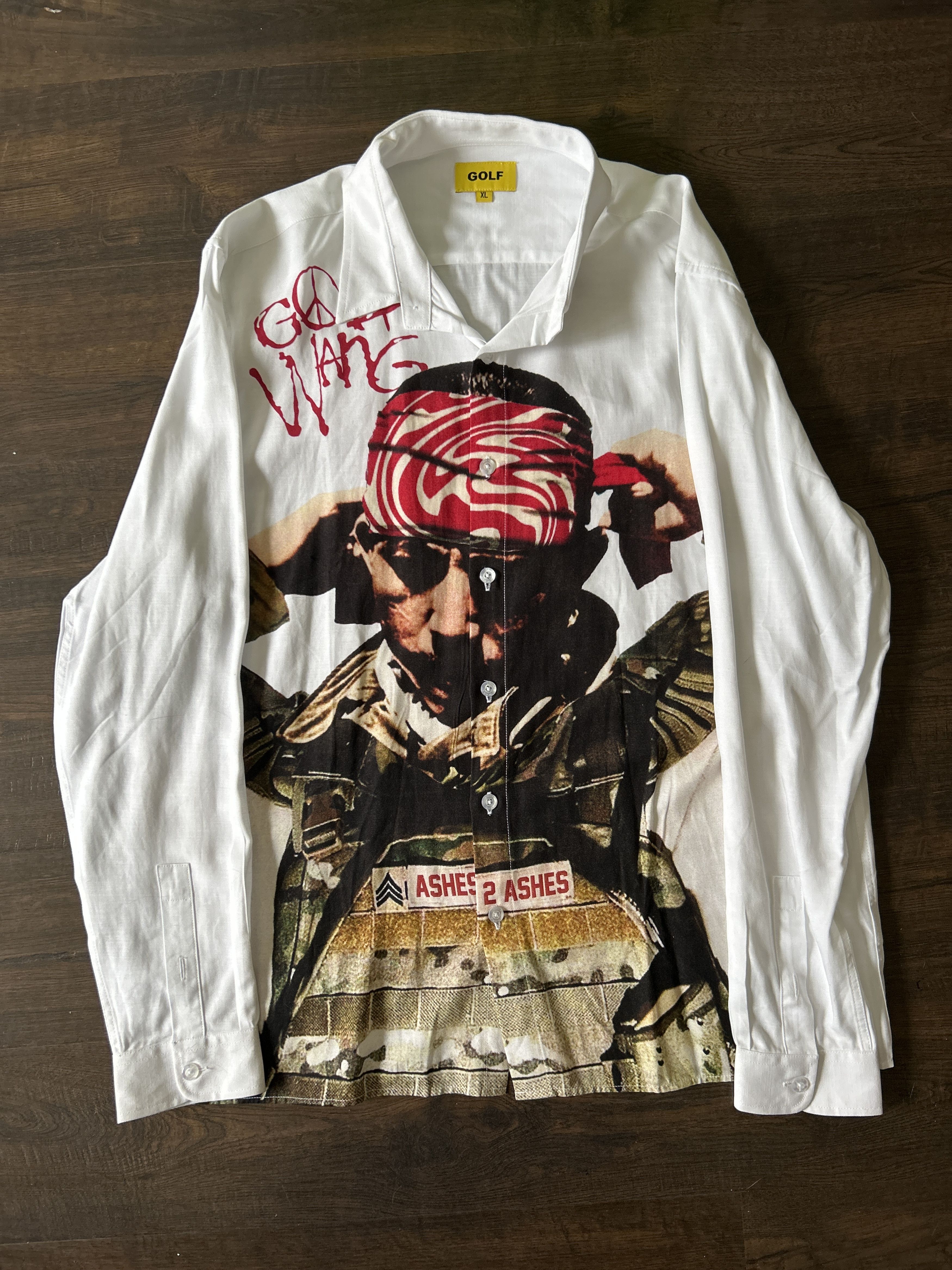 Golf Wang Golf Wang Pilot Button Up White Size US XL / EU 56 / 4 - 1 Thumbnail
