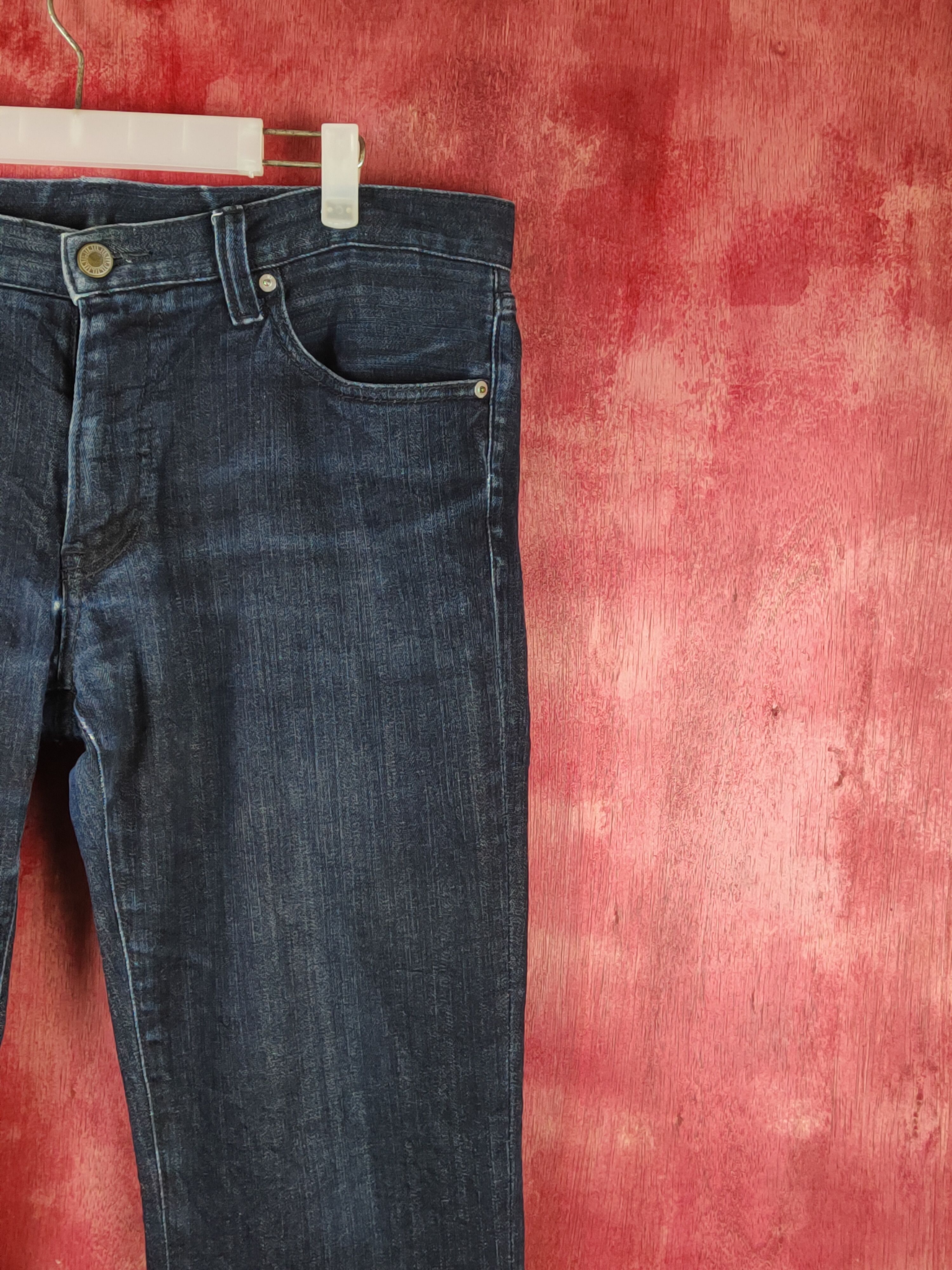 Japanese Brand Uniqlo Dark Blue Multipocket Denim#S1622 Size US 35 - 5 Thumbnail