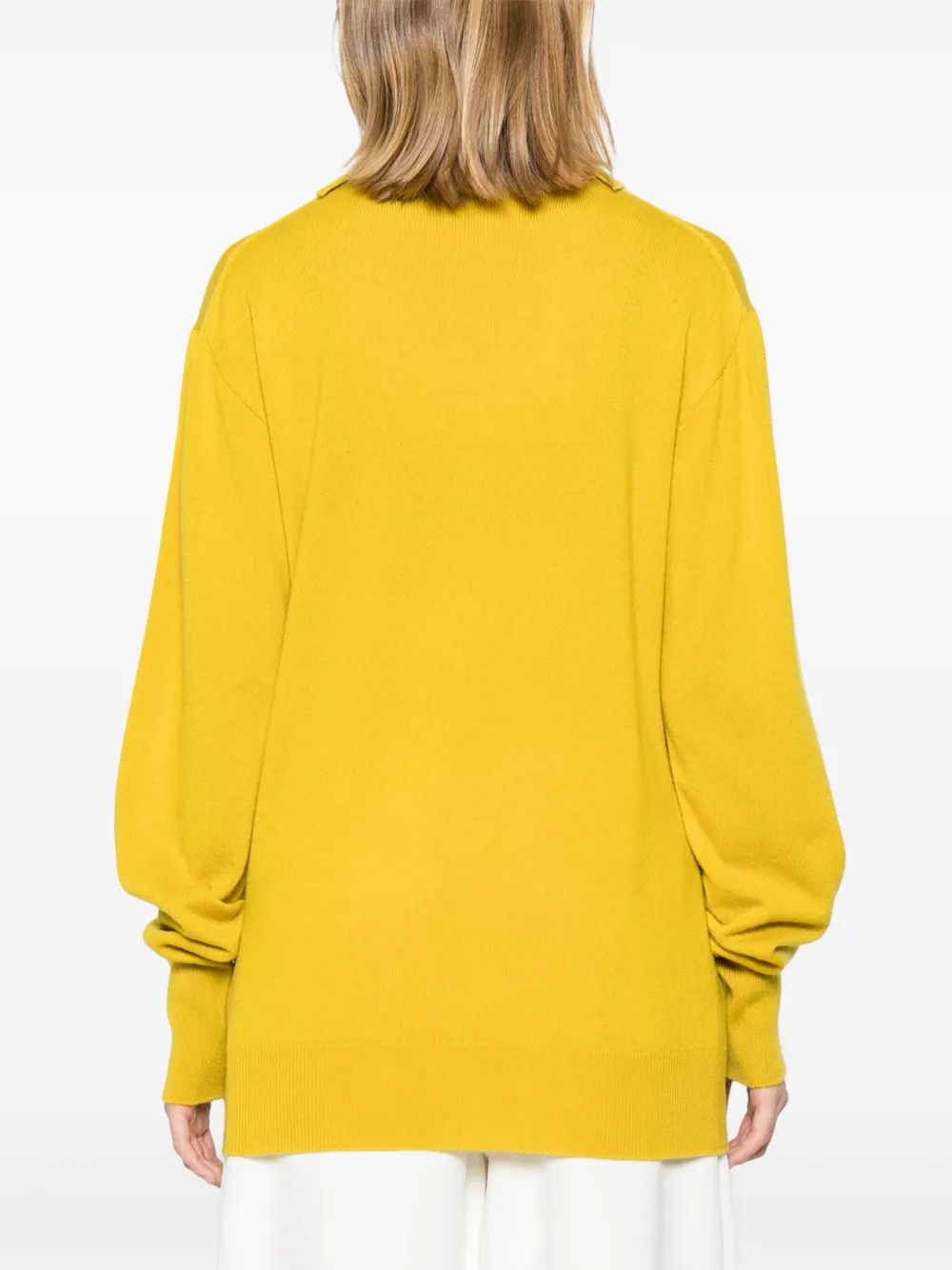 Jil Sander o1y1025 Turtleneck Cashmere Blend Sweater in Yellow Size S / US 4 / IT 40 - 3 Thumbnail