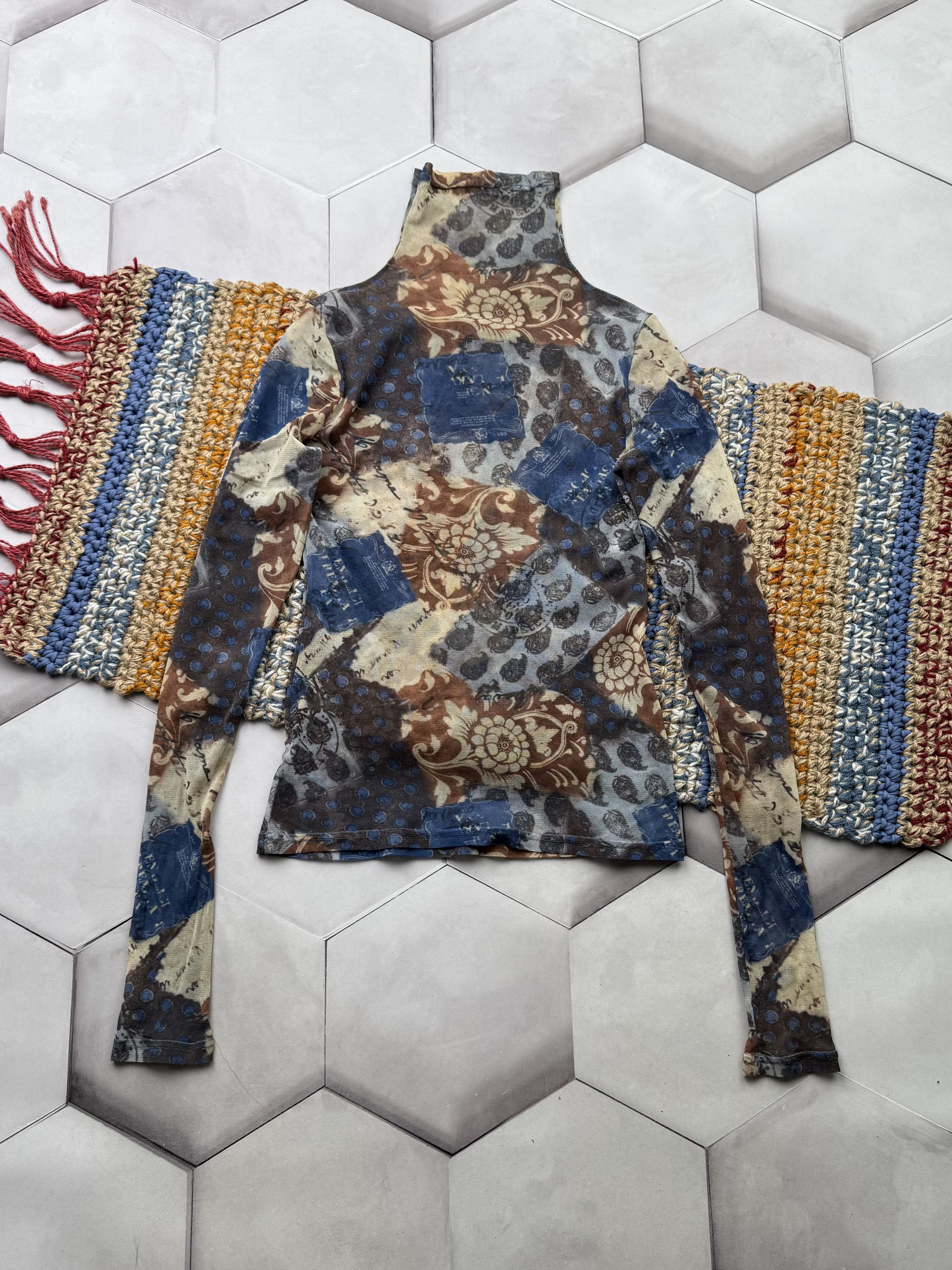 Vintage Vintage Cropped Mesh Long Sleeve Size XS / US 0-2 / IT 36-38 - 6 Thumbnail