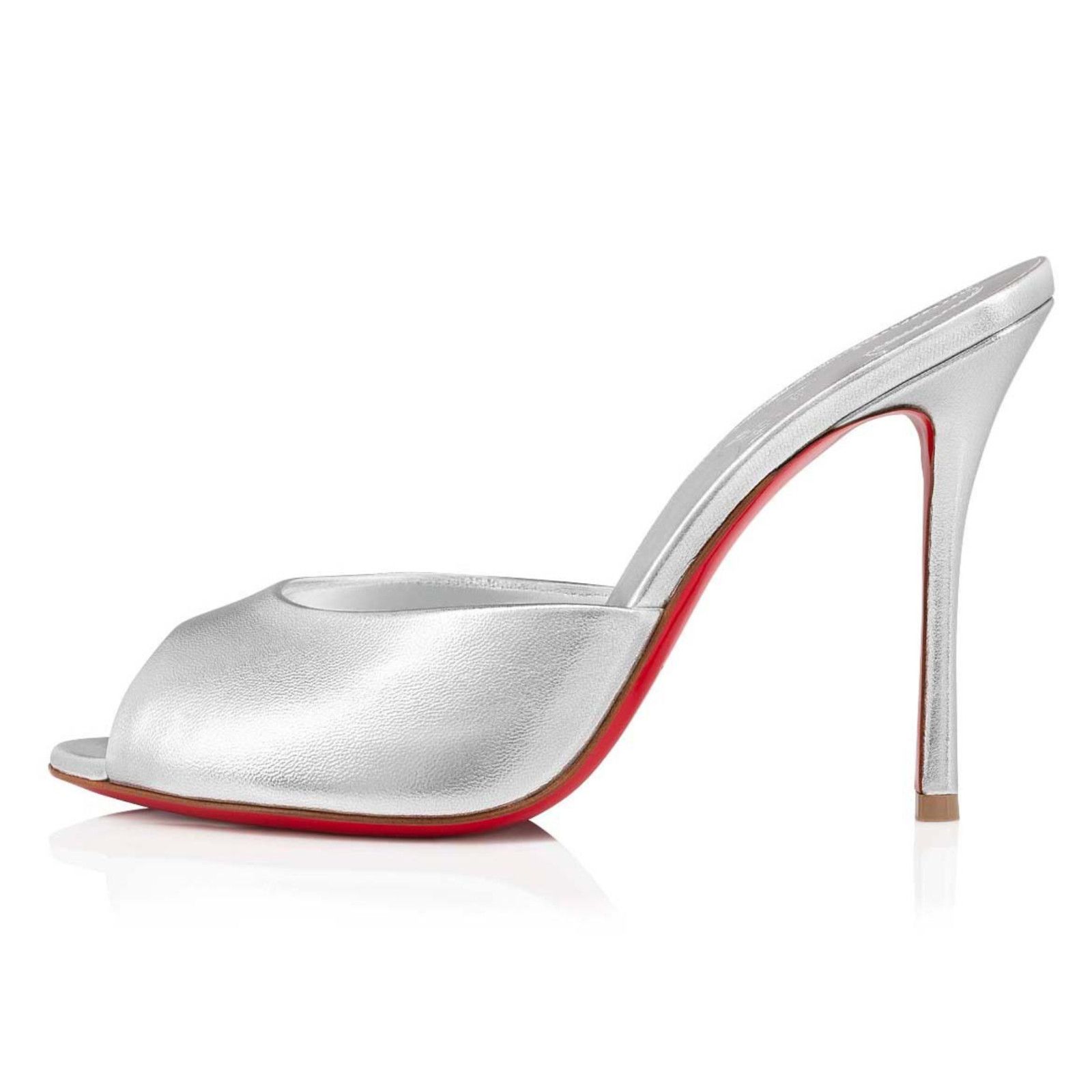 Christian Louboutin Christian Louboutin Me Dolly Silver Nappa Backless Mule 39 Size US 9 / IT 39 - 3 Thumbnail