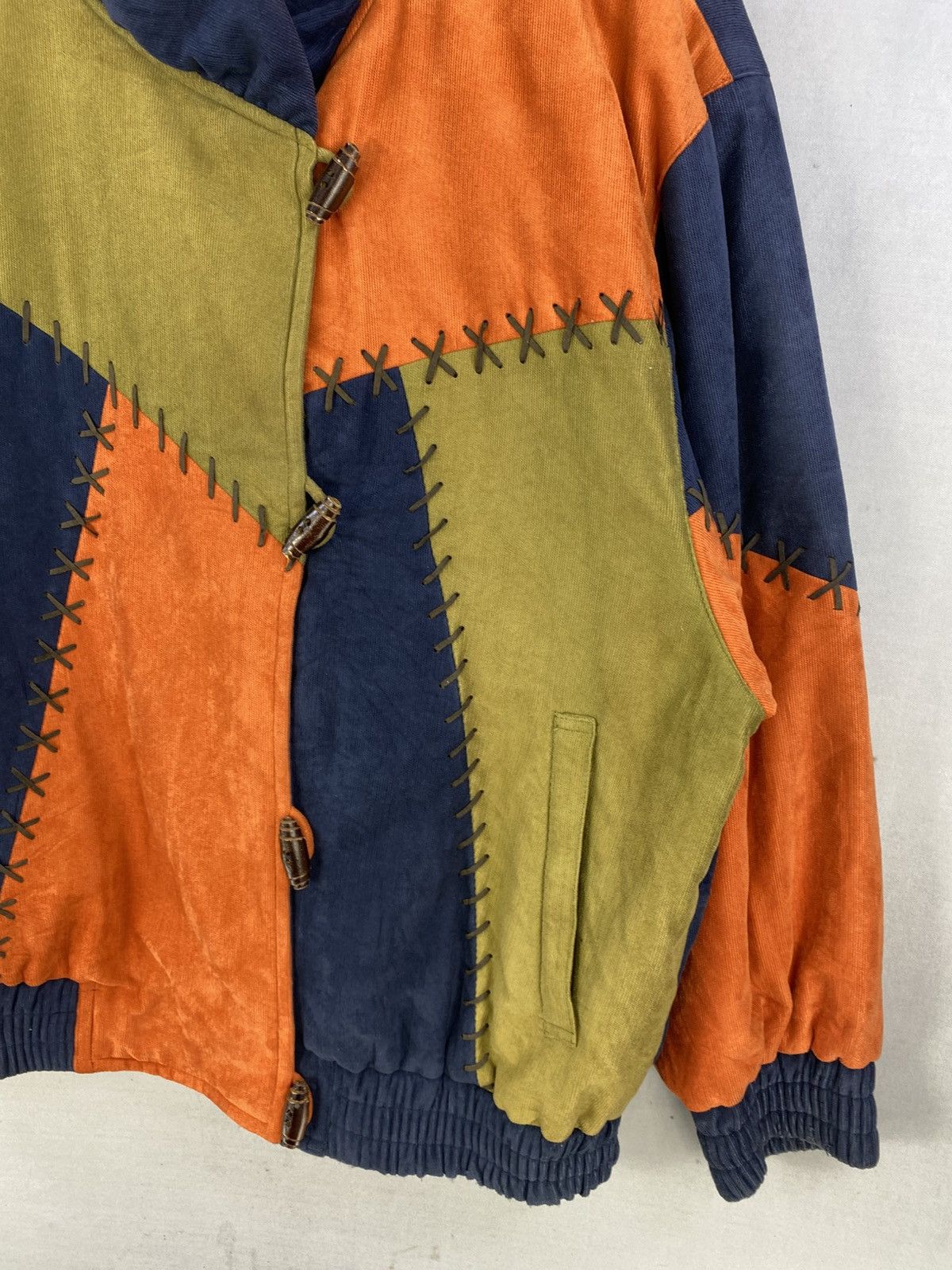 Japanese Brand Partner’s by Mode Vallie Patchwork Bomber Jacket Size US L / EU 52-54 / 3 - 3 Thumbnail