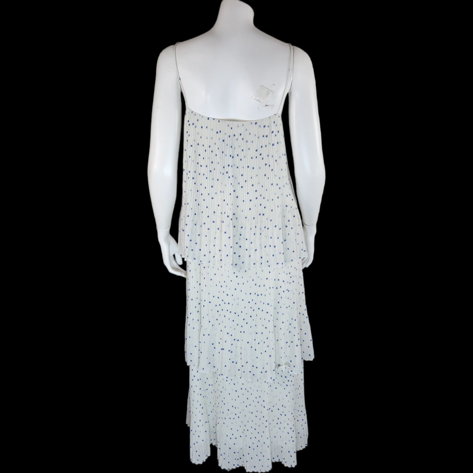 Samsoe Samsoe Samsoe Samsoe Womens Large Blue Polka Dot Maxi Dress Size L / US 10 / IT 46 - 8 Thumbnail