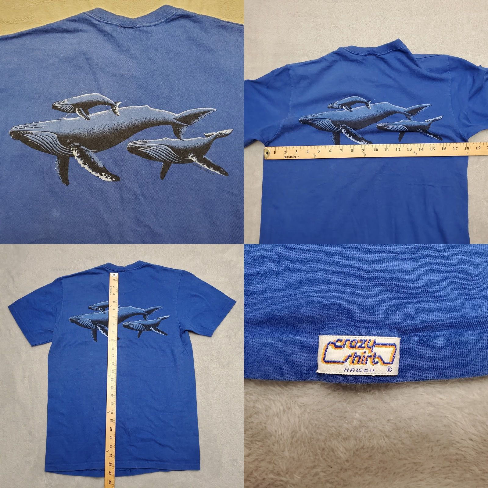 Vintage VINTAGE Crazy Shirts Shirt Mens M Blue Orca Whale Nature TEE Crewneck Outdoor Casual 90s USA American Graphic Print Short Sleeve Cotton Jersey Vintage Size US M / EU 48-50 / 2 - 8 Thumbnail