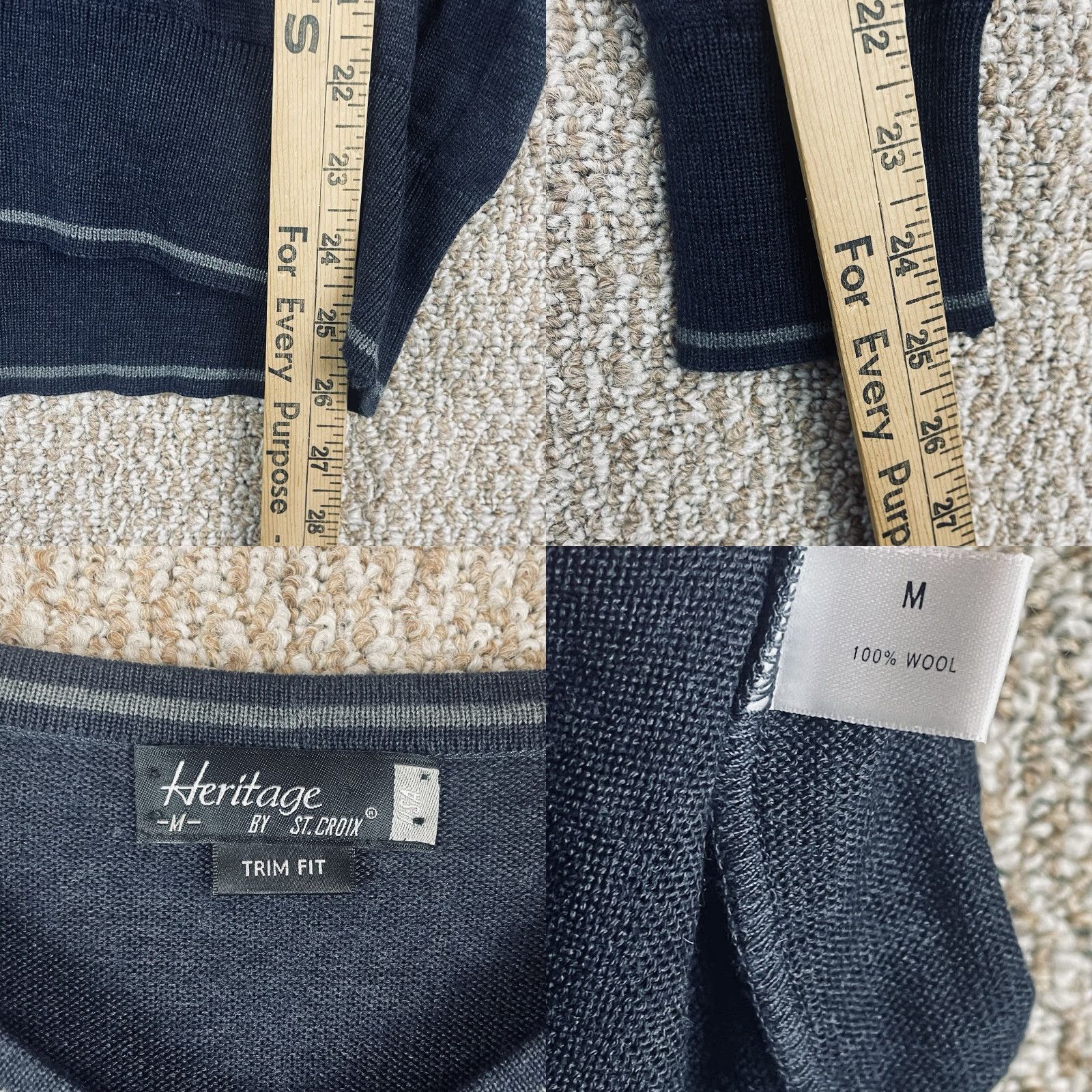 Vintage VINTAGE St. Croix Sweater Men’s M Trim Fit Wool Heritage Lightweight Knit USA E277 Size US M / EU 48-50 / 2 - 8 Thumbnail