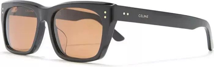 Celine Celine CL40060F 01J Square Sunglasses Black/Brown Lens Size ONE SIZE - 2 Thumbnail