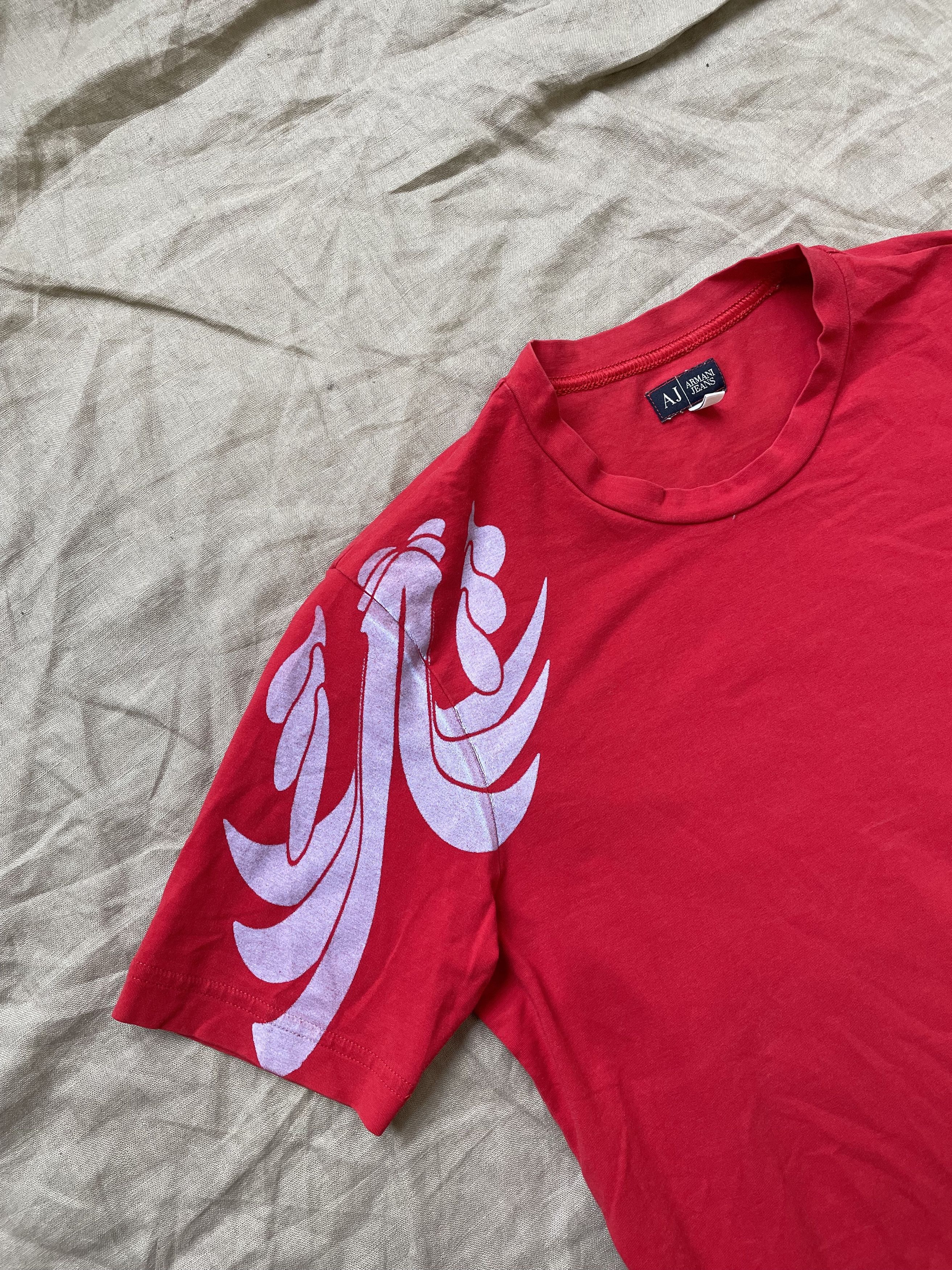 Armani Armani Jeans Vintage Japanese Big Logo T Shirt 6347AC Size M / US 6-8 / IT 42-44 - 3 Thumbnail